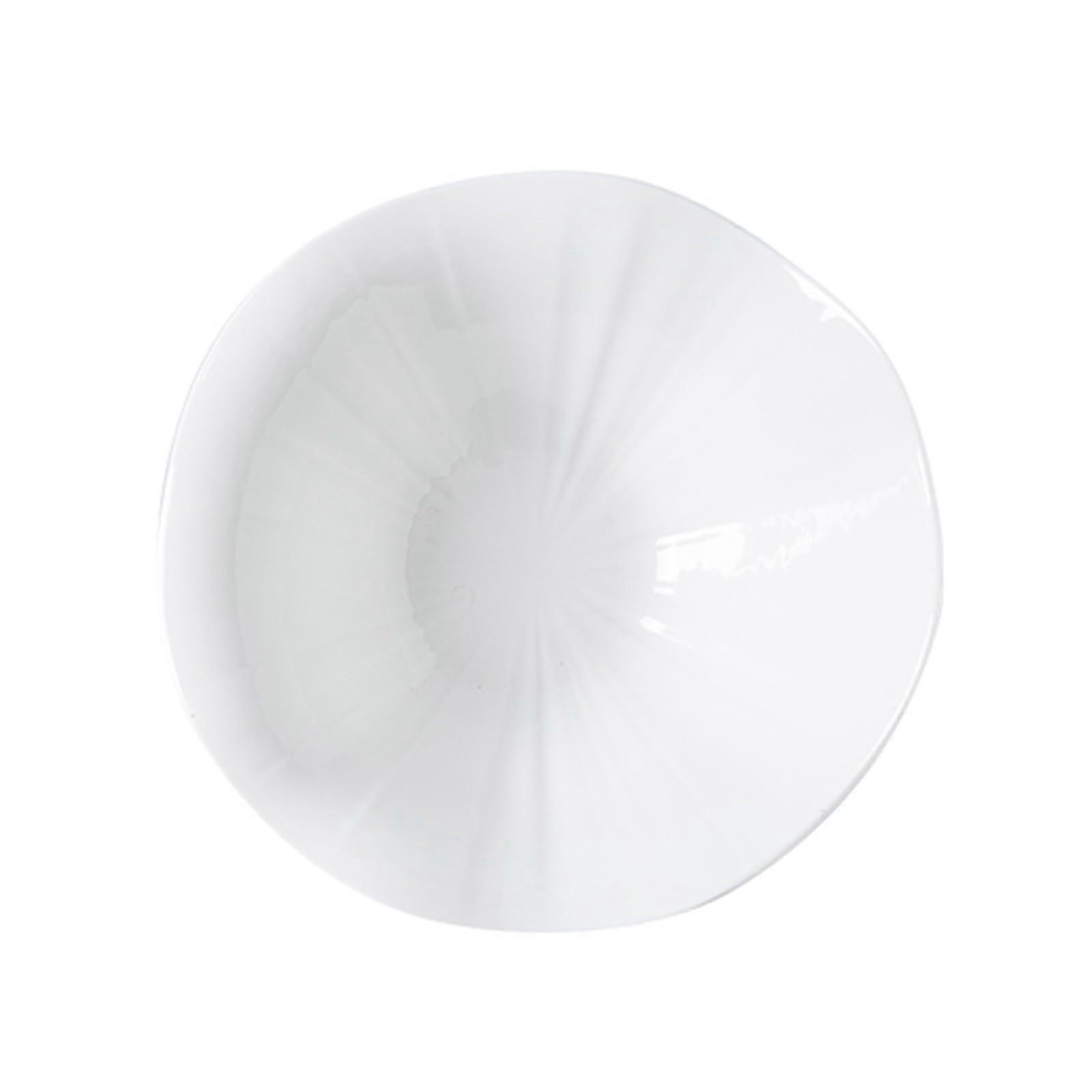 Modern ceramic appetizer plates, glazed, microwave  dishwasher (262611CM, White)