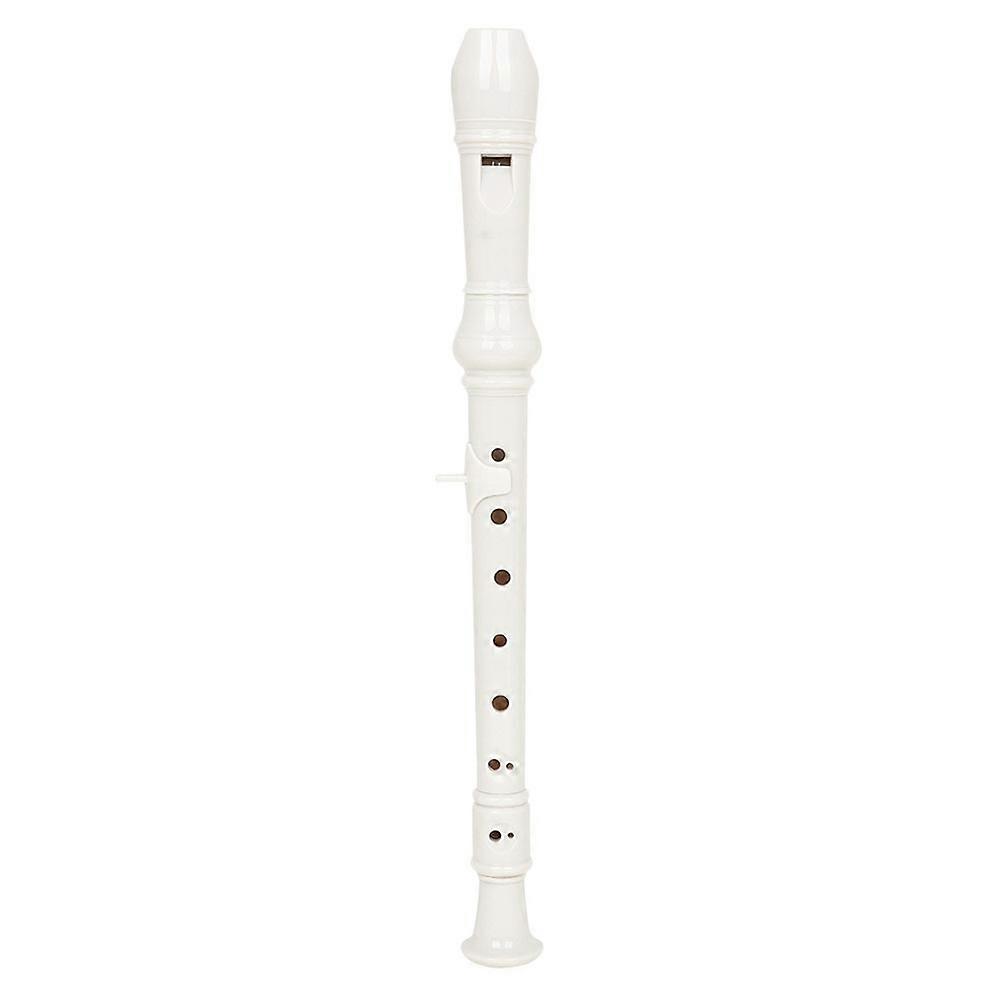 Plastic Recorder Instrument For Children 8-Hole Soprano Design British Style White 32.50X3.50X3.50cm Educational Toy 1 Set