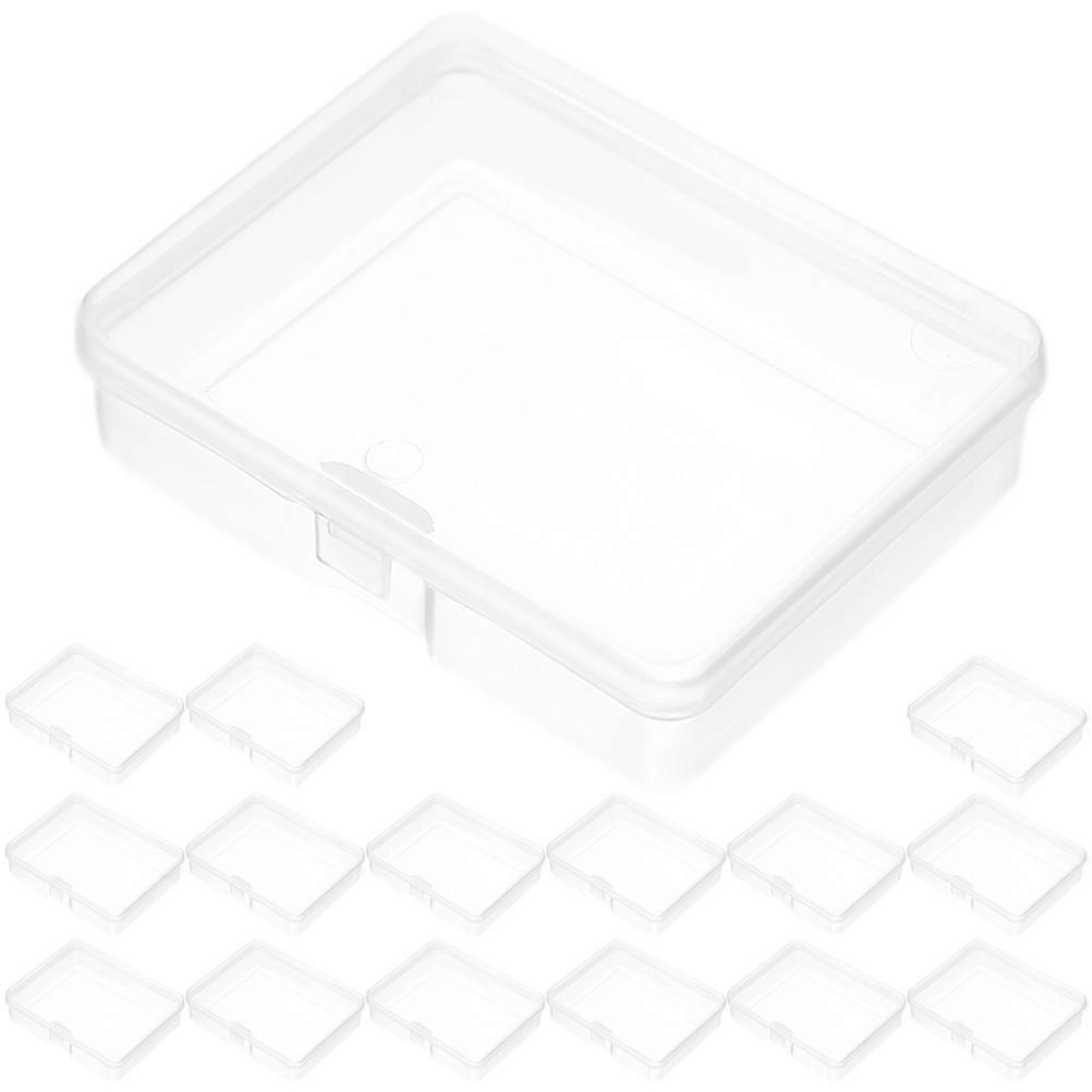 Mini Storage Box Crafting Projects Bead Organizer Boxes Small Bead Storage Containers 4.80X5.80X1.50CM 20Pcs