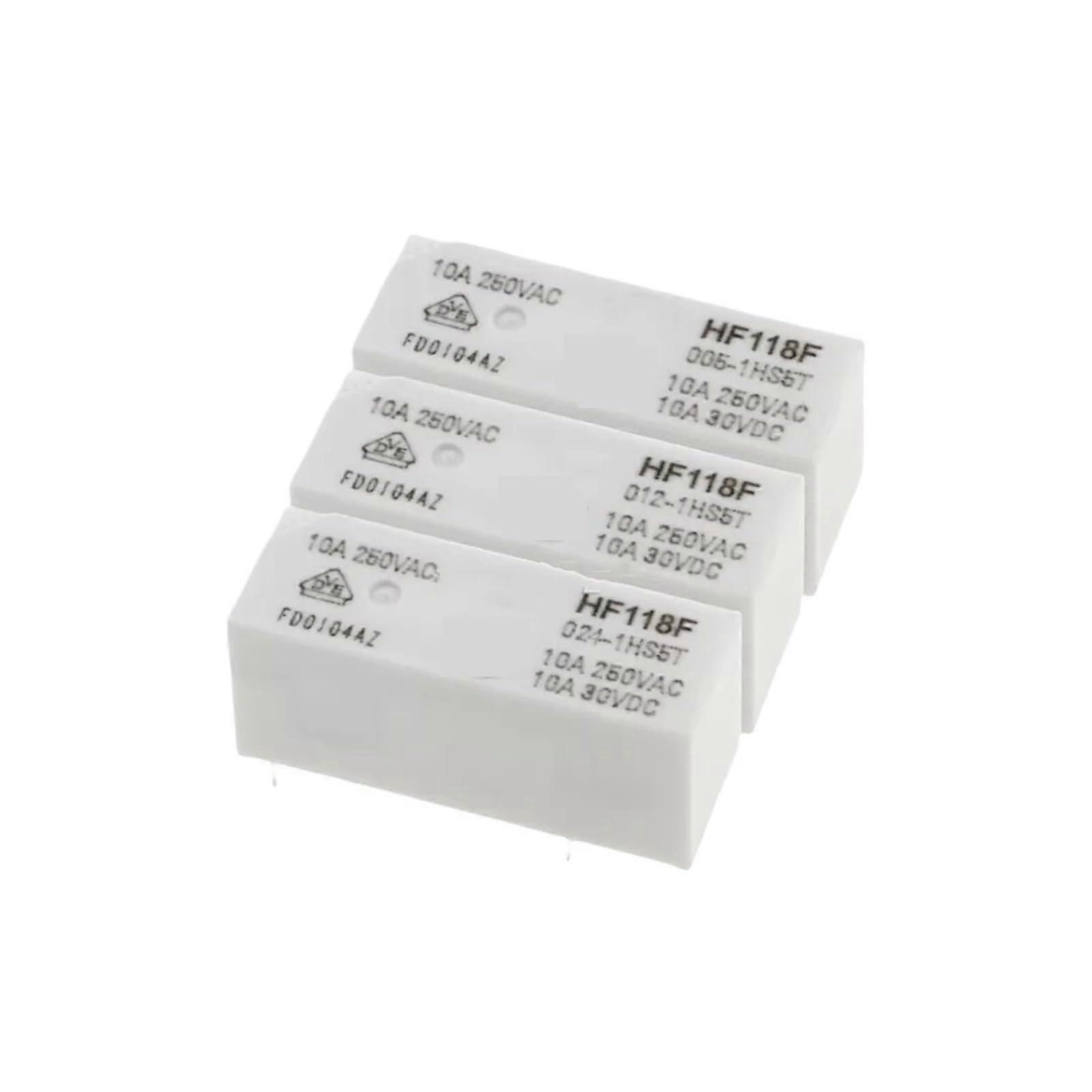 10pcs/lot HF118F0121HS5T 12V 12VDC DC12V 4PIN 10A HF118F0051HS5T HF118F0241HS5T 5V 24V 5VDC 24VDC relay(HF1180241HS5T) Ref: 9111