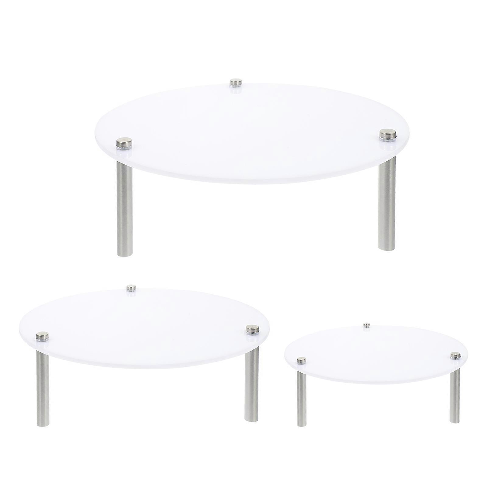 Cupcake Stand Holder Acrylic 3-Tier Cake Stand White 30x30cm For Parties Events 1Set
