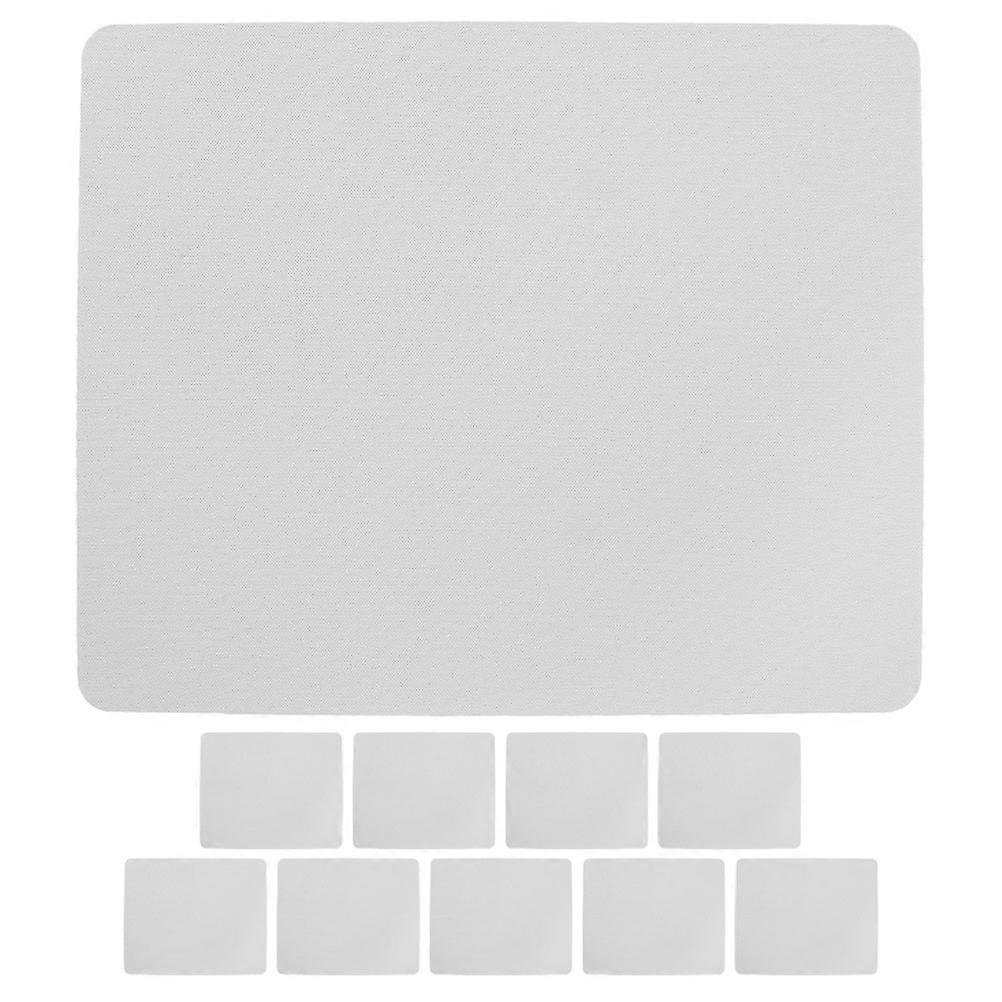 Mouse Pads for Desk Sublimation Mousepad for Printing Gaming Accessories White 22.00X18.00X0.30CM Non-skid 10Pcs