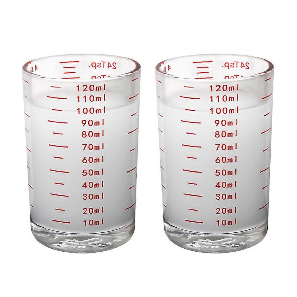 Transparent Glass Measuring Cups Set with Scale for Baking, Cooking, and Liquid Measurement – Includes 2 Pieces
