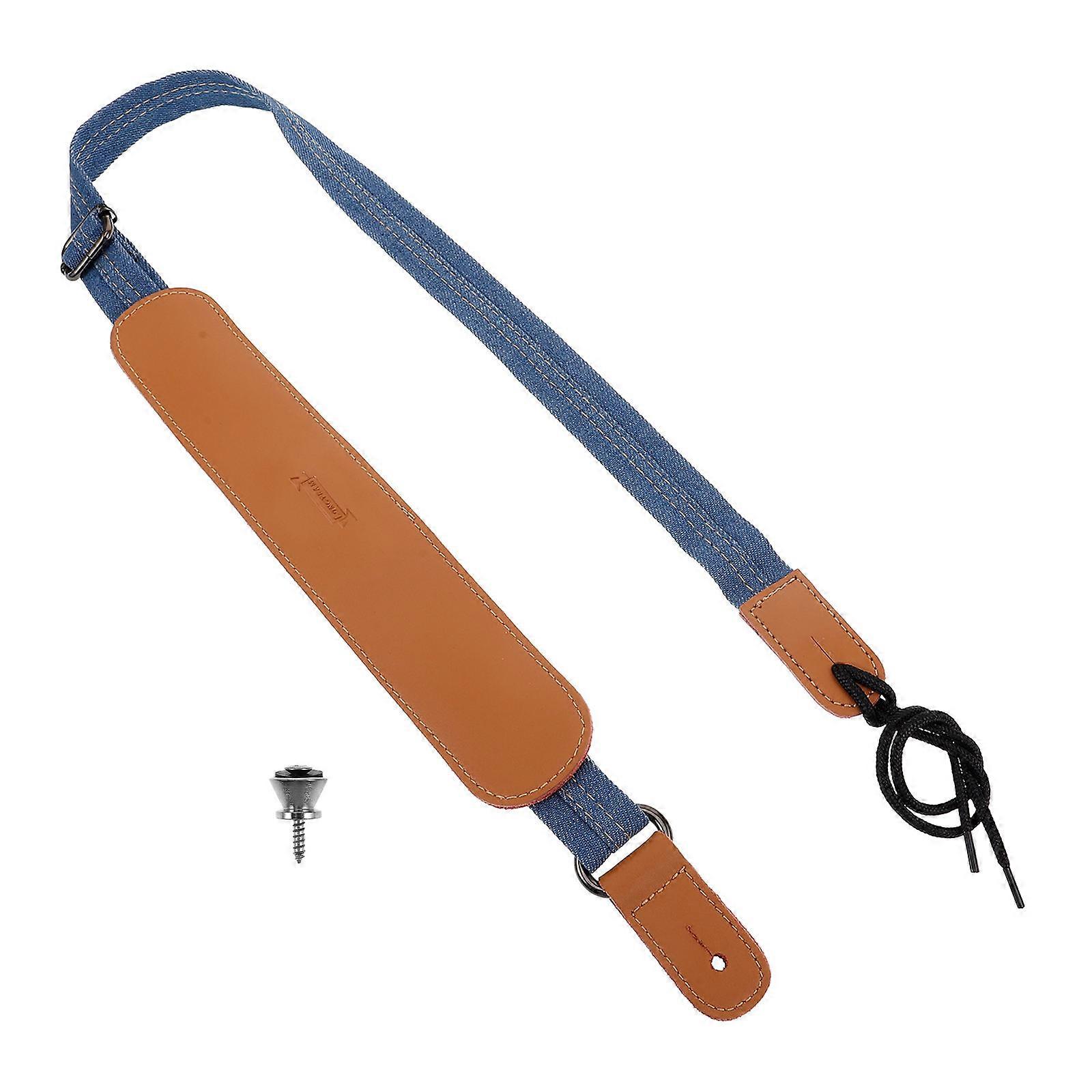 Universal Ukulele Shoulder Strap With Adjustable Padded Design For Stage Performance Sky-Blue 1Set