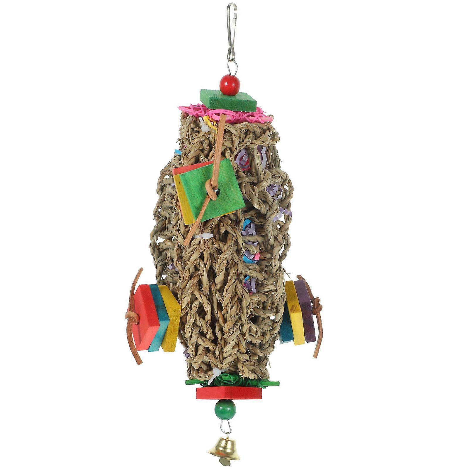 Durable Hanging Parrot Chew Toy with Hook – Wear Resistant Bird Cage Accessory for Budgies, Conures, Cockatiels – Fun, Hard to Scratch Pet Toy for