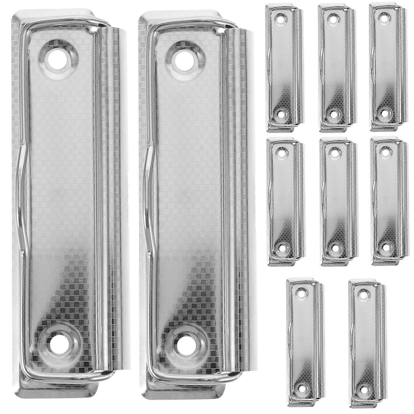 Writing File Clips Office Home Kitchen Workshop School 10Pcs Design Aluminium Alloy