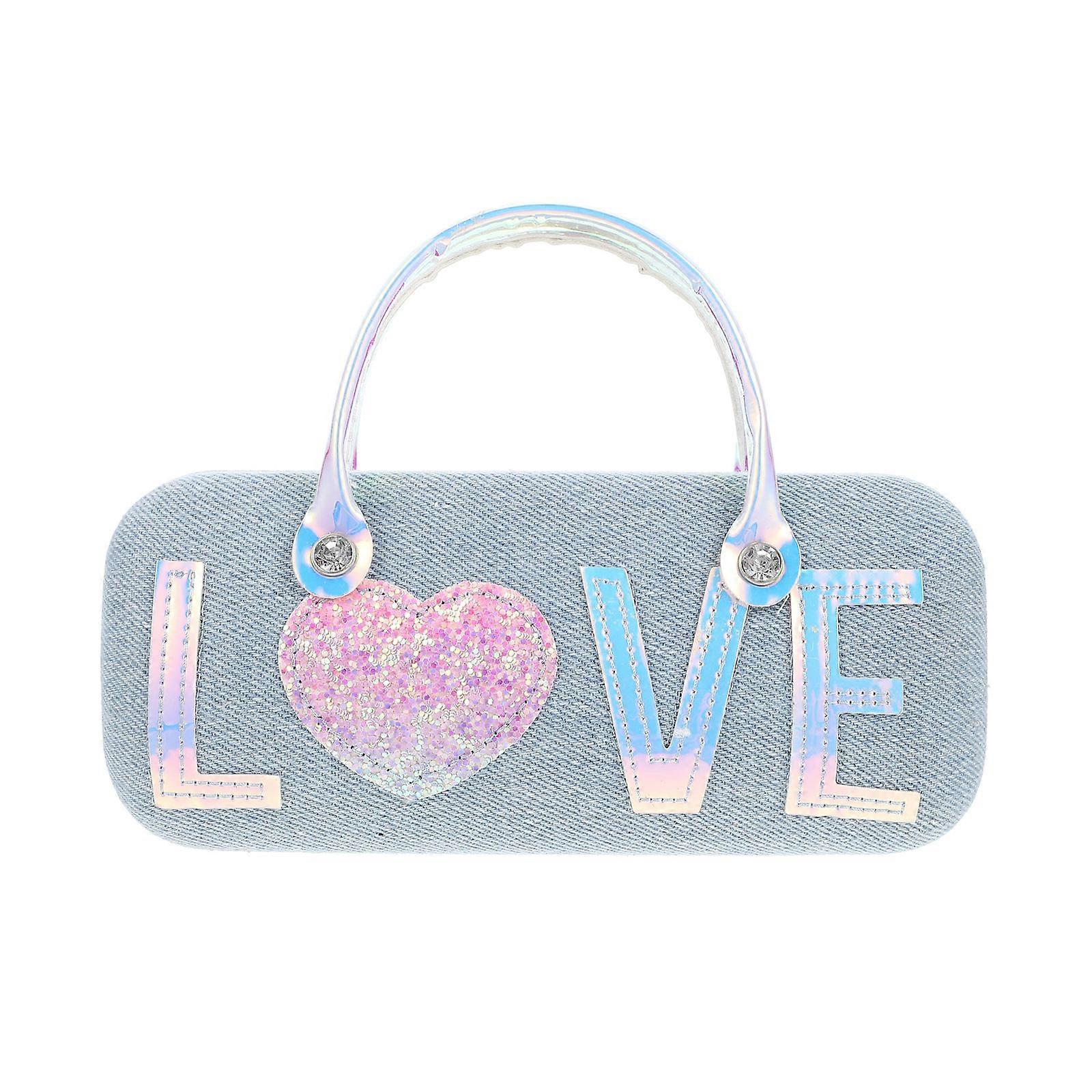 Glasses Case Holder Portable Children Glasses Case Rectangular Assorted Color Pu Leather 1Pcs