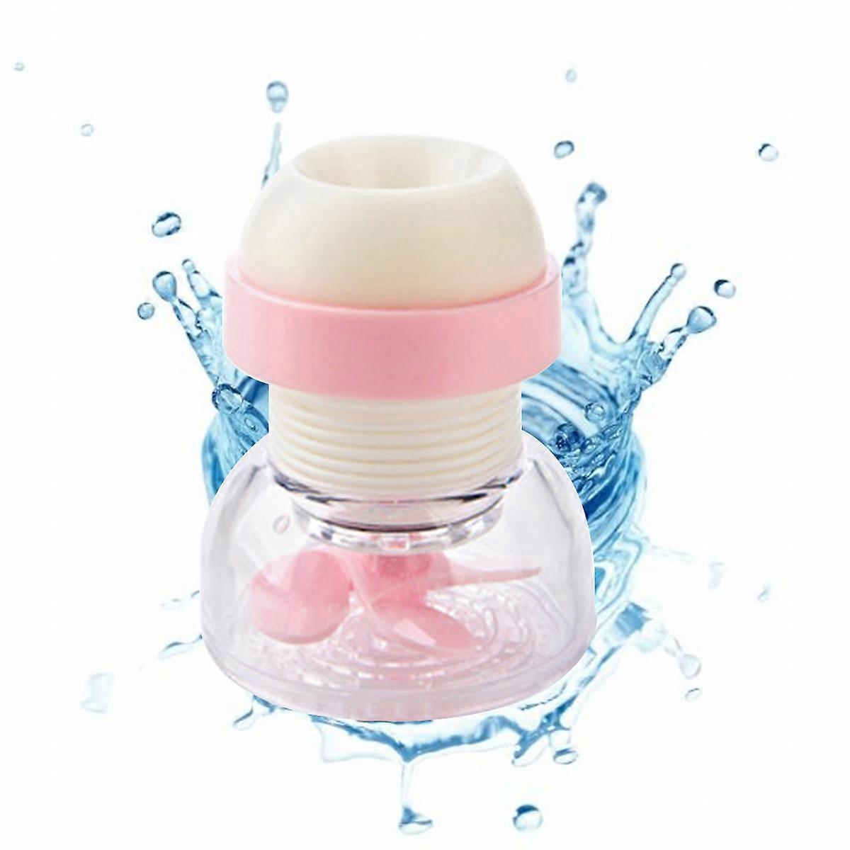 Faucet Water Filter Splash-Proof Tap Filter Rust-Removal Rotatable Pink for Home Use