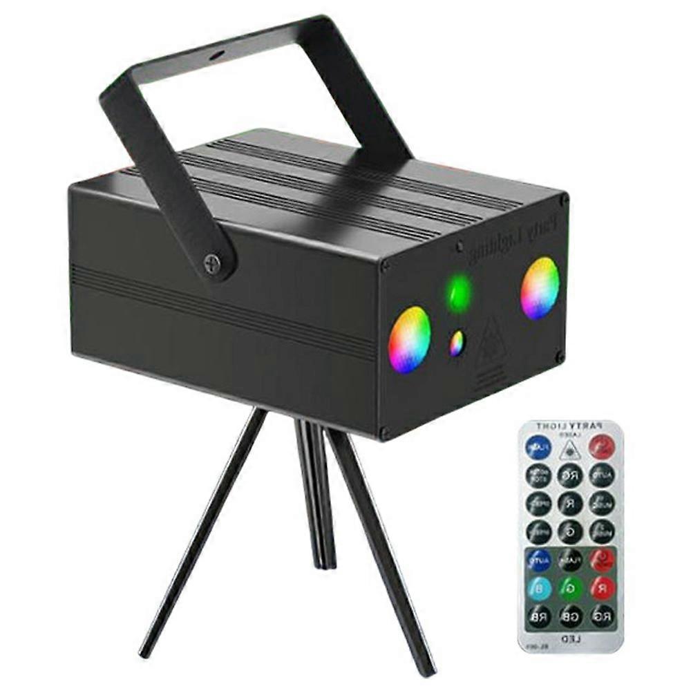 10W Square LED Stage Light with Remote Control Laser Projector Sound Activated Strobe Lamp for Home