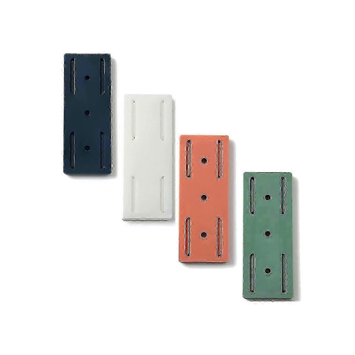 4pc Adhesive Punch-free Socket Holder, Mark and Hole Free Design