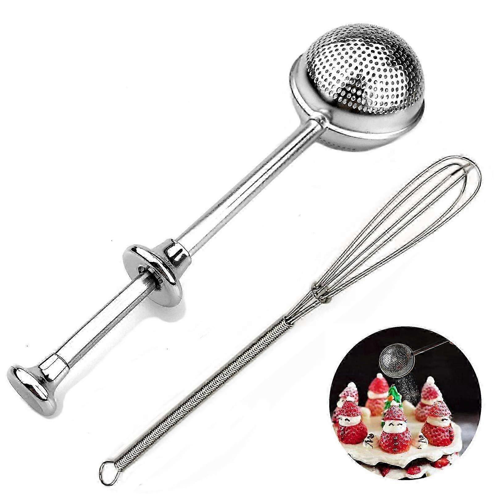 Powdered Sugar Shaker Baking Tool for Easy Dusting and Decorating Cakes and Desserts