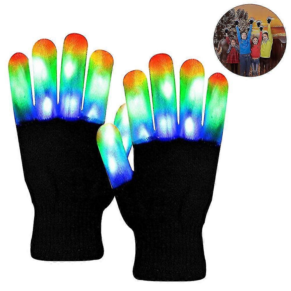 1 Pair Light Up Gloves with LED for Kids and Children's Models, Suitable for Various Brands