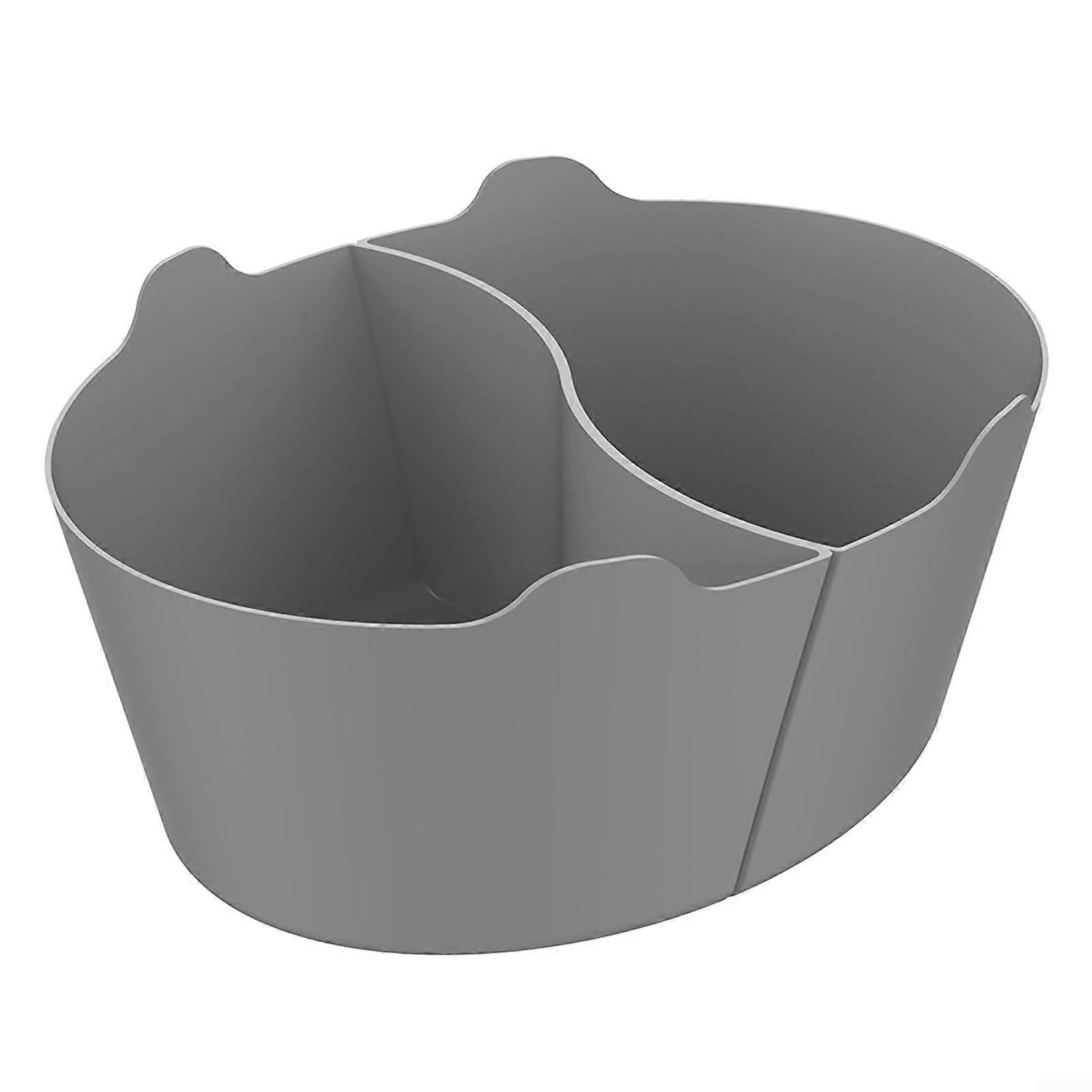 Slow Cooker Insert for 6Quart Slow Cooker, Reusable Silicone Divider, Dishwasher Safe, Heat Resistant up to 400 °F (Grey) gray