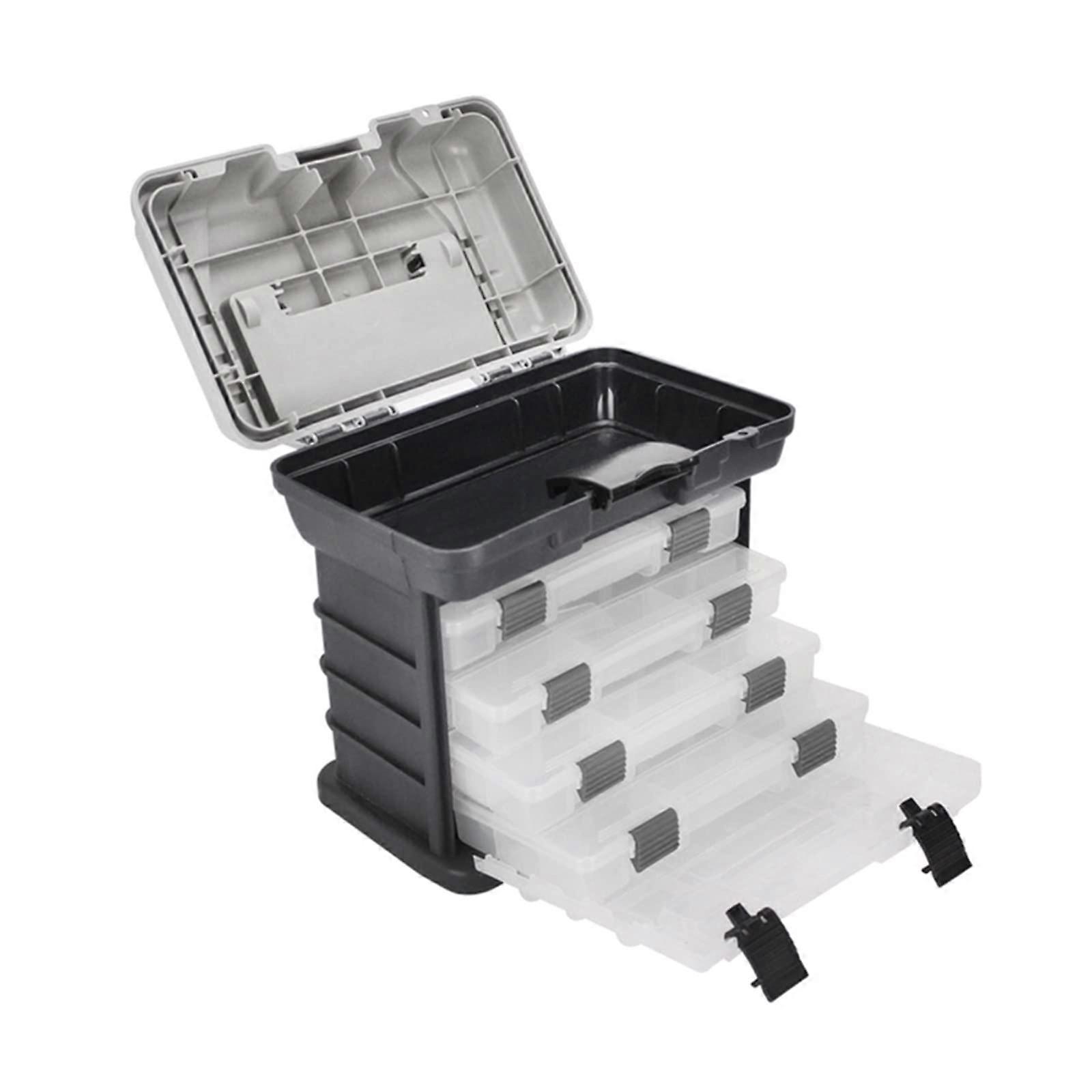 fishing tackle box, storage box for boat accessory rolls with handle, suitable for bait and stones