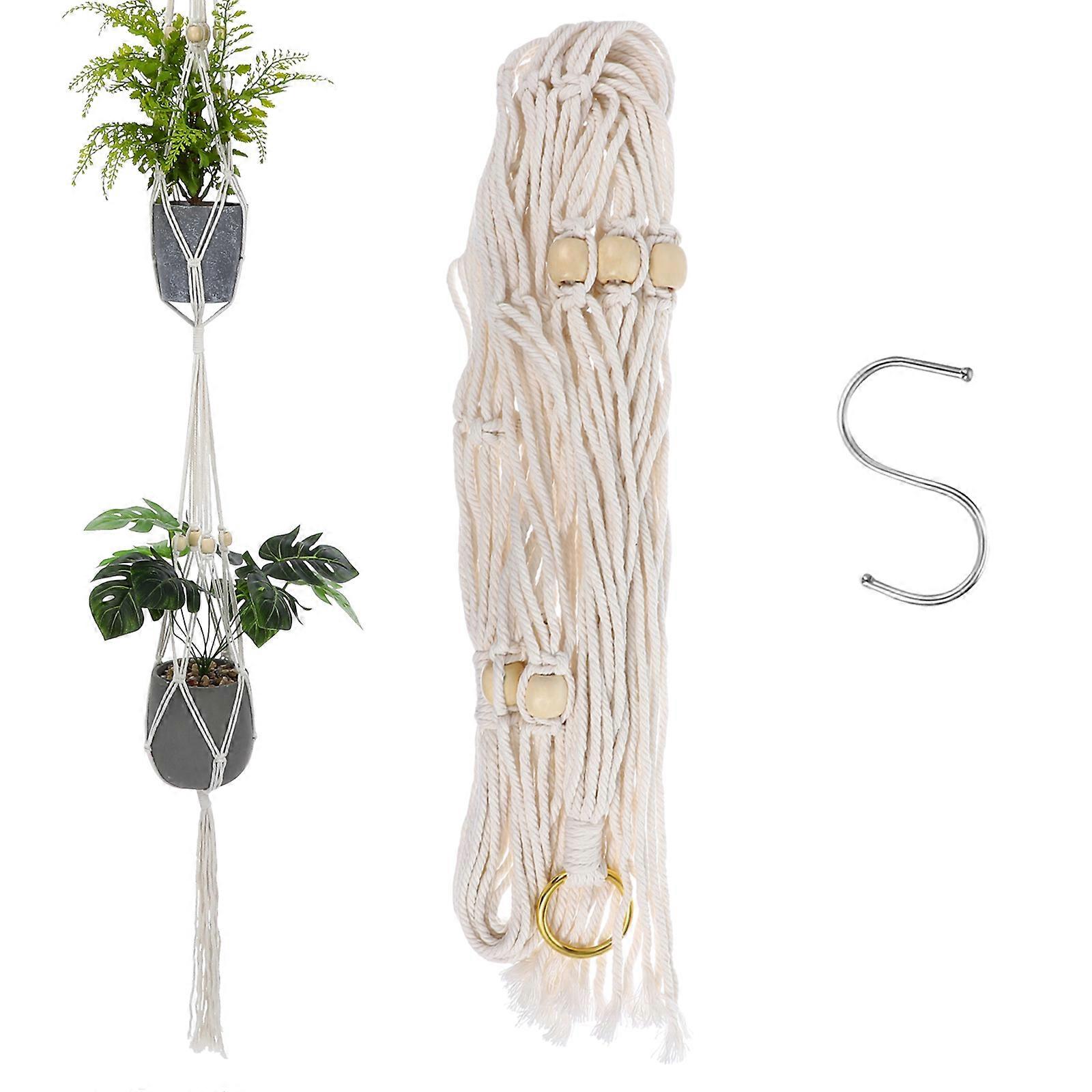 Here's a polished and engaging product description for your **Macrame Plant Hanger**:
πΏ **1 Set Macrame Plant Hanger with Hook β Decorative Wall