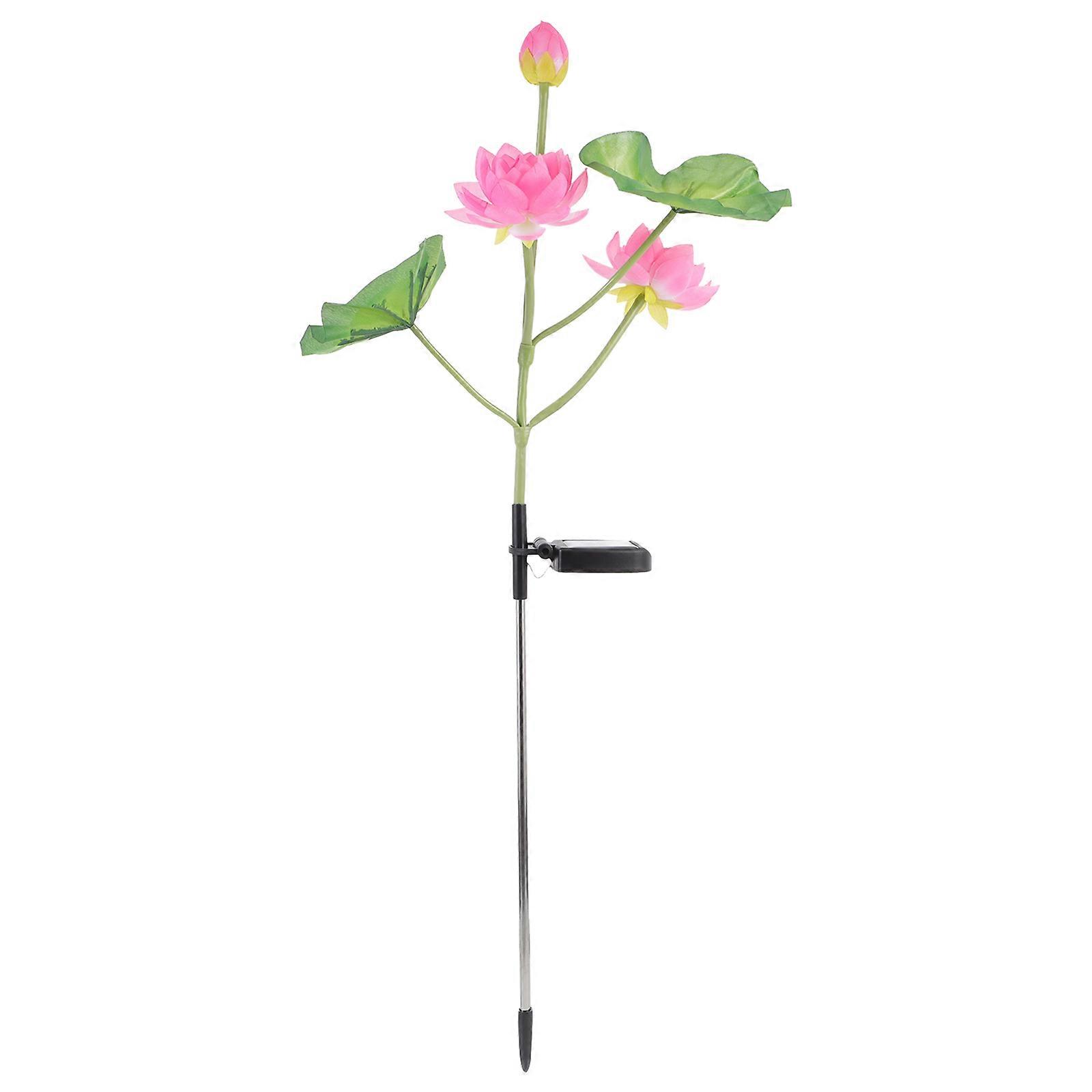Lawn Insert Lamp Solar Powered Flower Lamp for Garden Decor Pink 80X22CM Energy Saving 1Pc