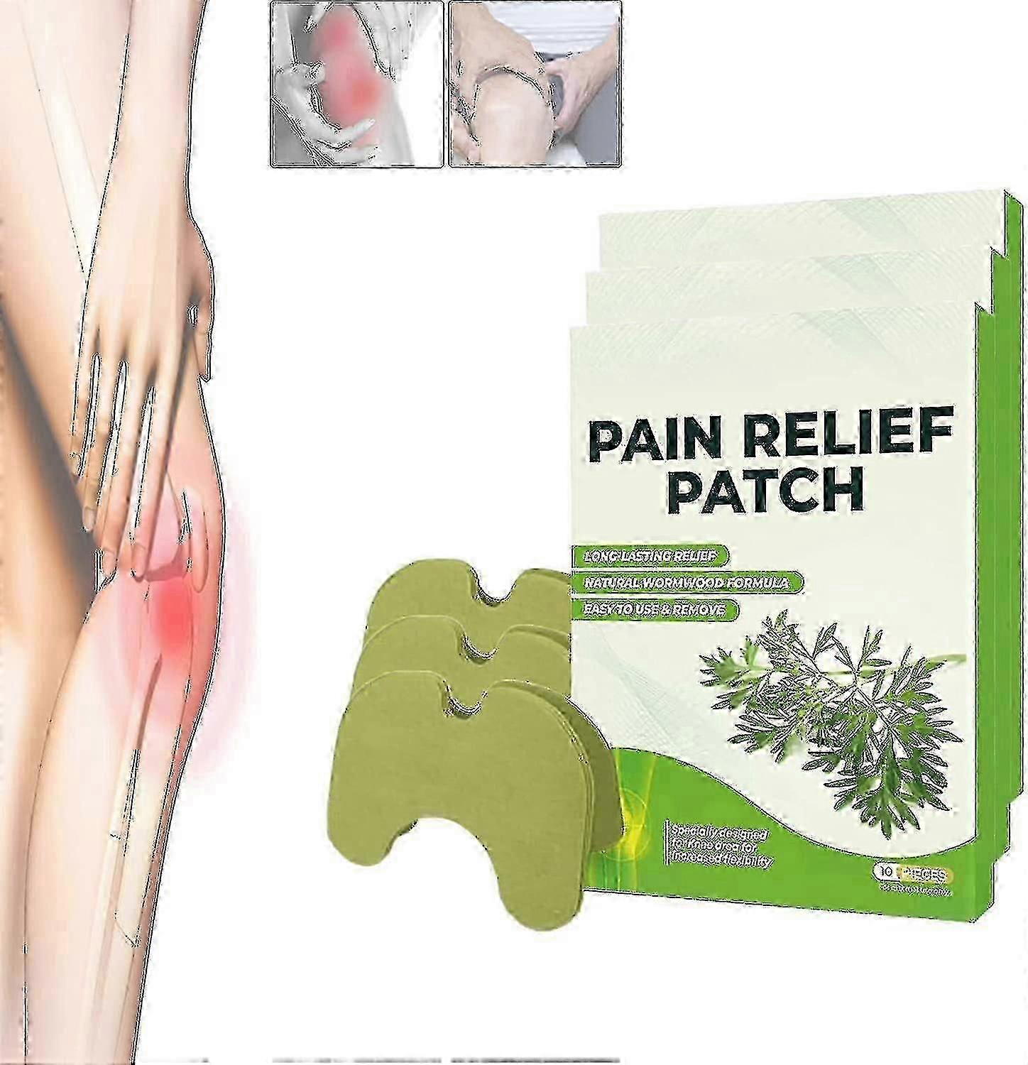Knee Pain Patches Wormwood Pain Relief Patch For Knee Joint Pain Relief And Muscle Soreness Natural Herbal Formula