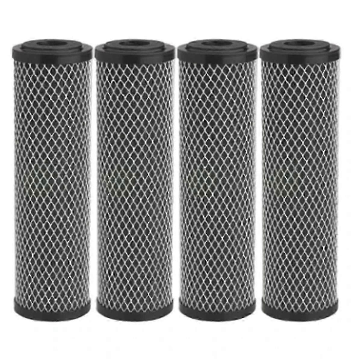 4Pcs Carbon Water Filter 10-Inch Standard Whole House Carbon Wrap Sediment and Taste & Odor Replace jn