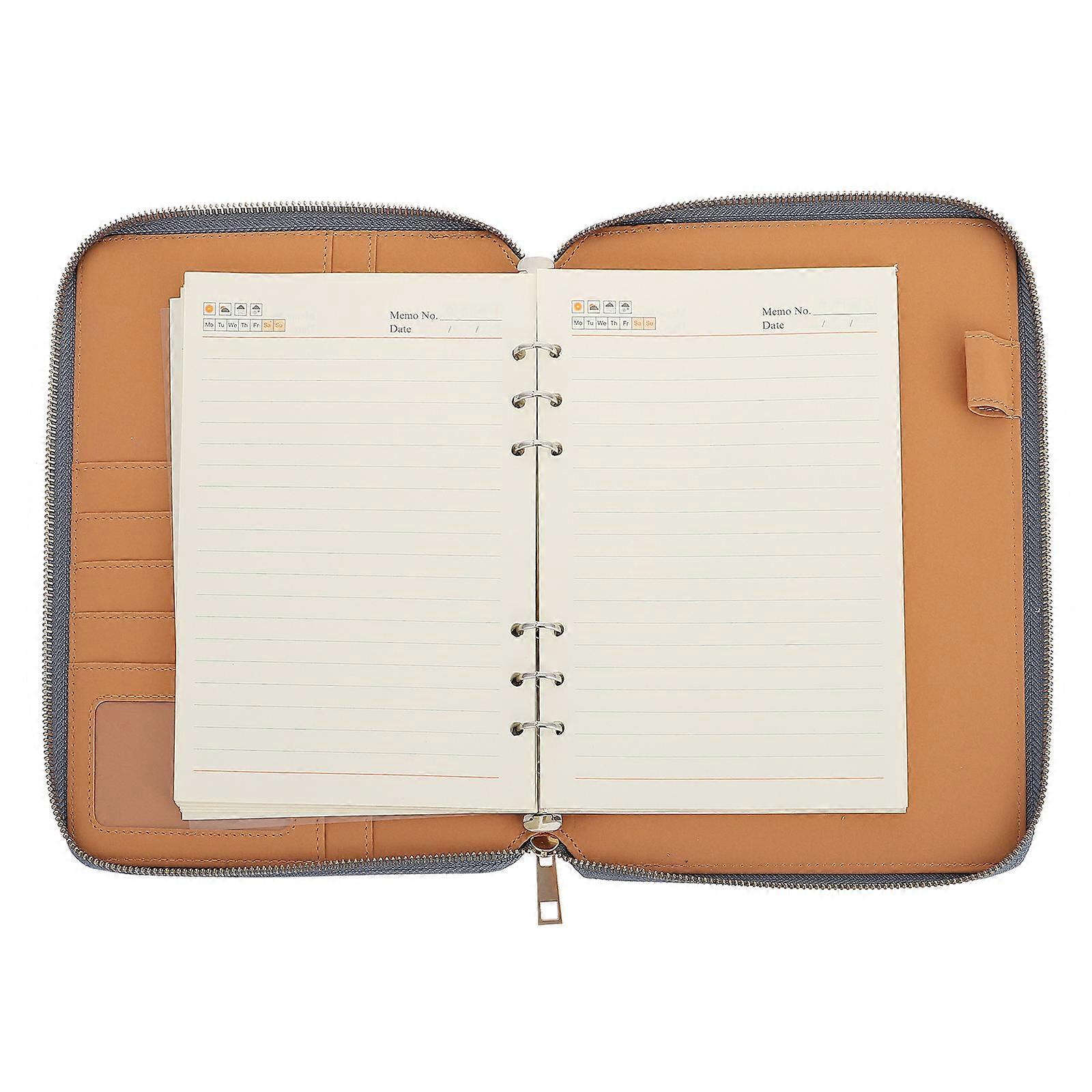 Lightweight Zipper Notebook with Document Bag – Elegant Office Stationery for Daily Writing, Business Planning, and Travel Use – Ideal for School and