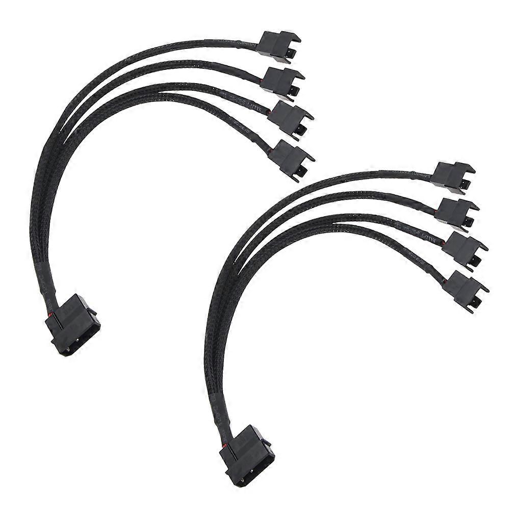 Wire for Cooling Fans Cable Fan Adapter Cable Interface Extension System Cooling Tech Enthusiasts 2Set