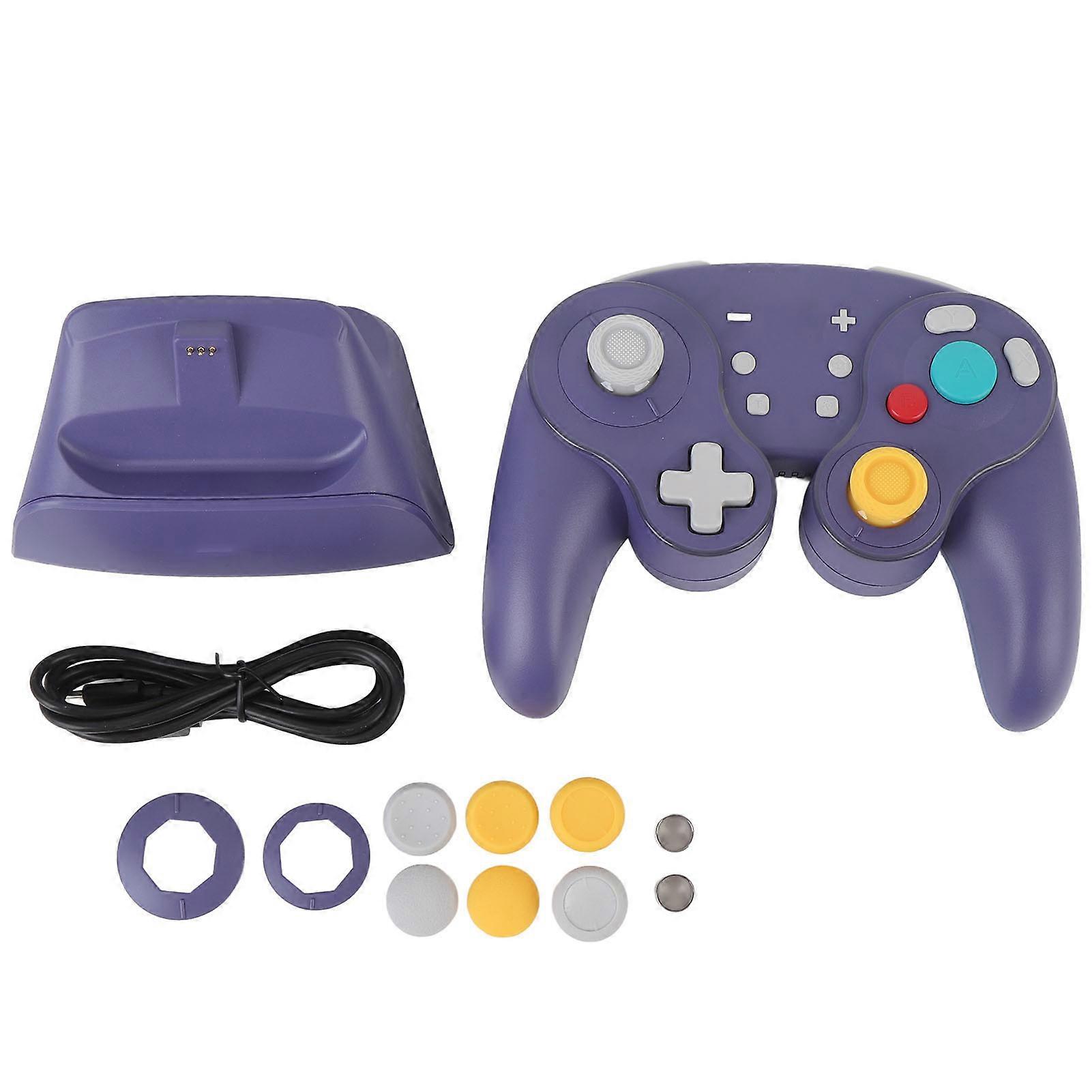 Wireless Bluetooth Controller for Switch & PC - Six Axis, Turbo, RGB, Purple