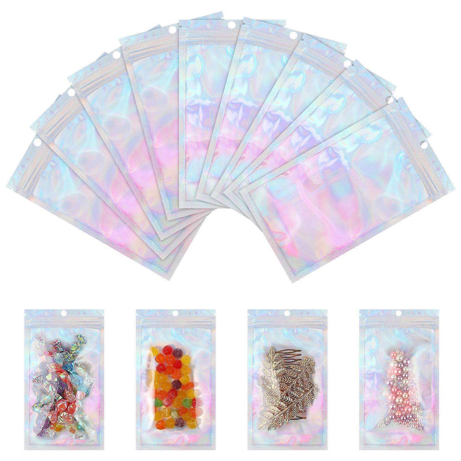 Packaging Pouches Sealable Bags For Jewelry Reusable Clear 100Pcs