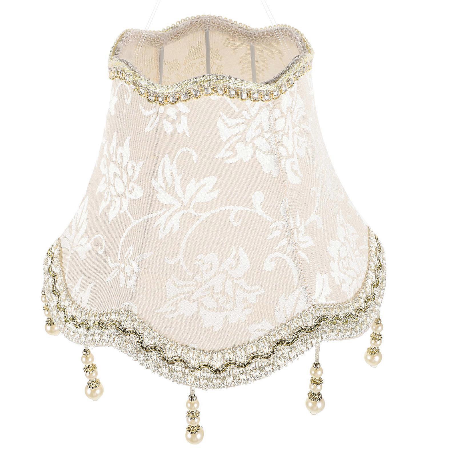 Decorative Lampshade Replacement for Old Lampshades Bead Pendant Tassel Design For Table Lamp 25.00X25.00X18.00CM Romantic Bead Design 1Pack