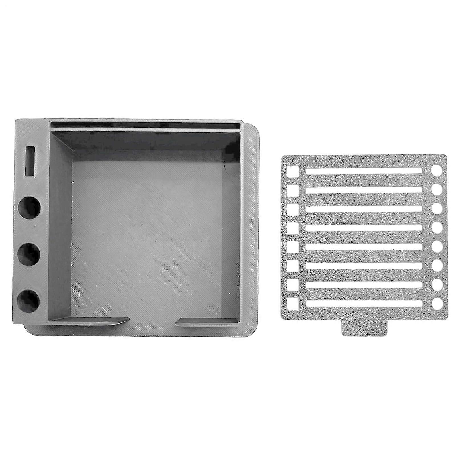 Sticky Note Holder Reusable Desk Paper Dispenser Notepad Organizer For School And Office Gray