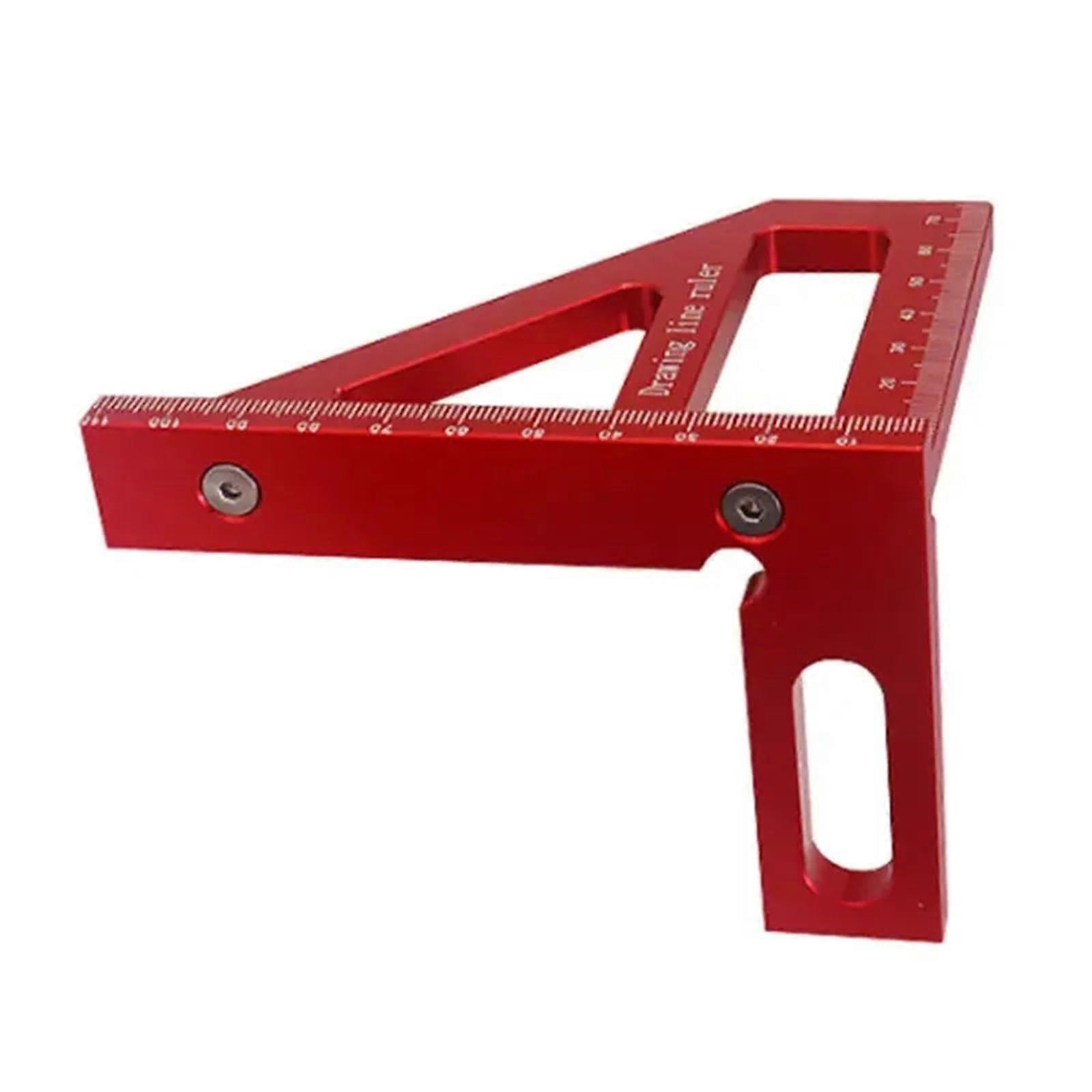 Carpenter's Square 3D Aluminum Angle Gauge – Miter Triangle for 45/90 Degree Measurements, Precise Layout Ruler