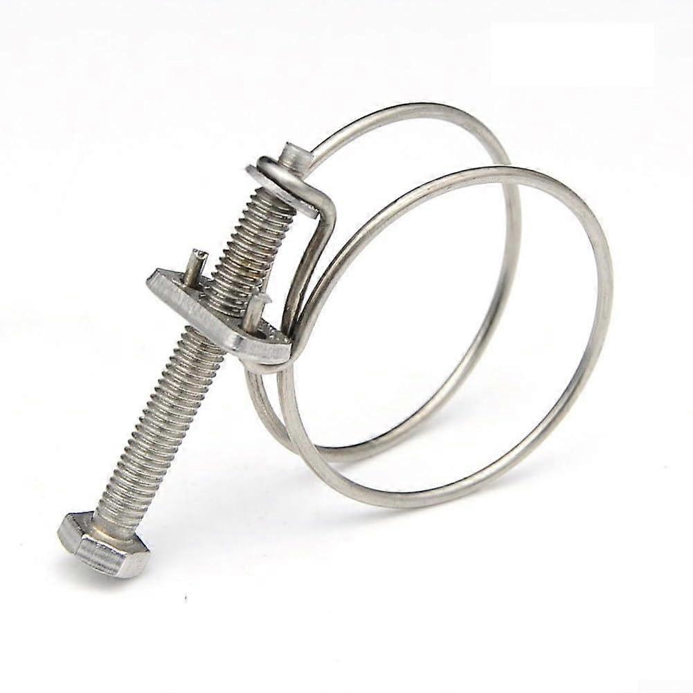 Set of 10 doublewire hose clamps made of durable stainless steel (9–14 mm) 914mm