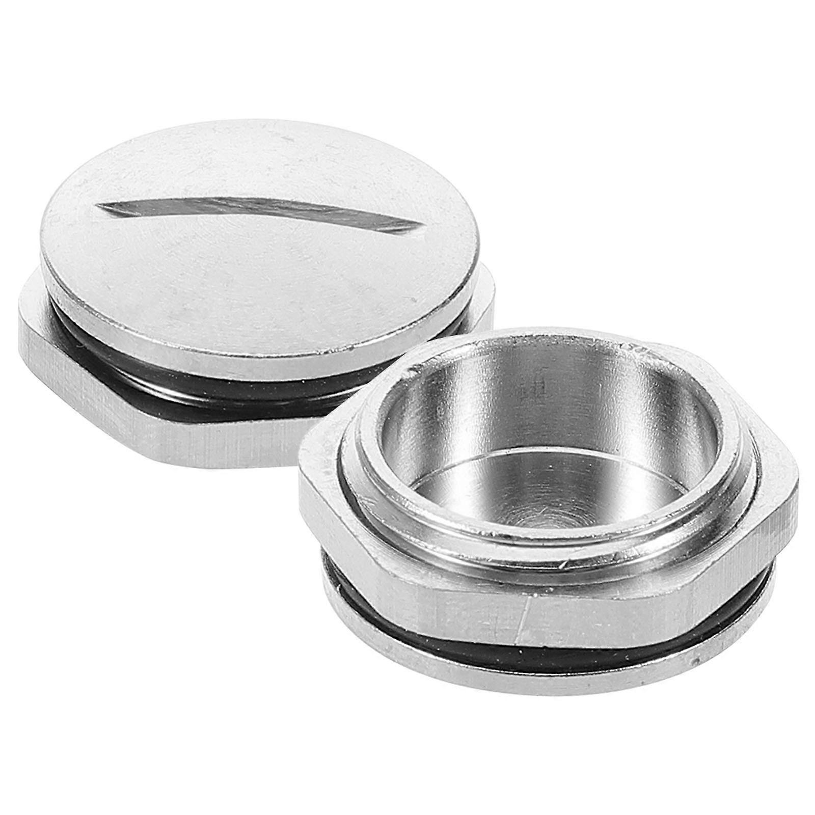 Seal Stopper Round Hole Plugs Metal Closure Plug For Containers Cables 2Pcs