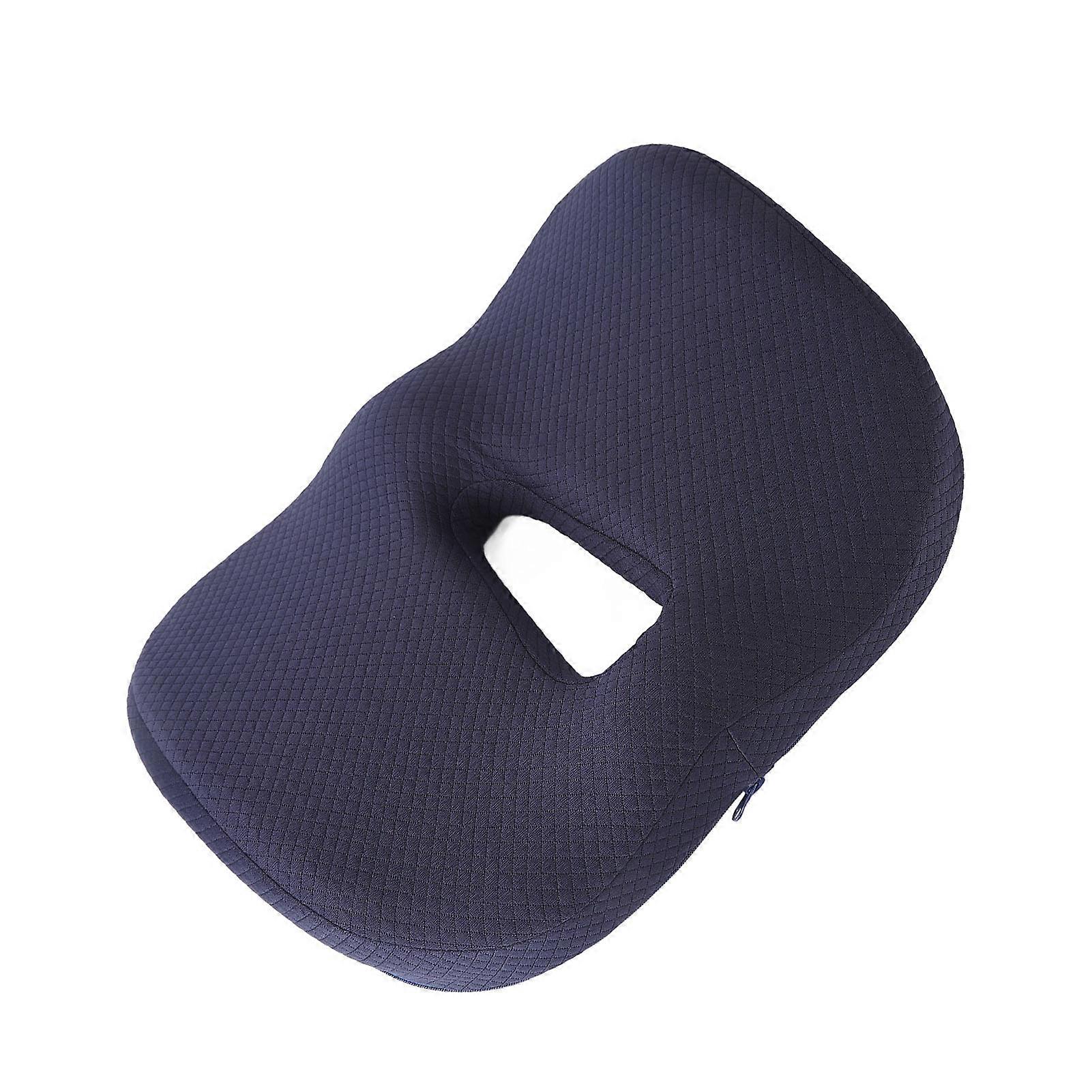 Donut Pillow Office Orthopedic Donut Cushion Memory Foam Soft Breathable Seat Pillow Pad Navy Blue