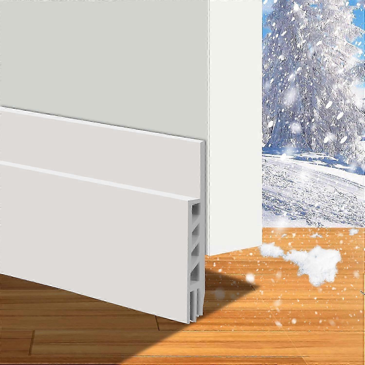 Door Draft Strips 2-Pack for Interior & Exterior Doors - Weatherproof Sweep for Dust & Sound Insulation - Energy Saving Solution