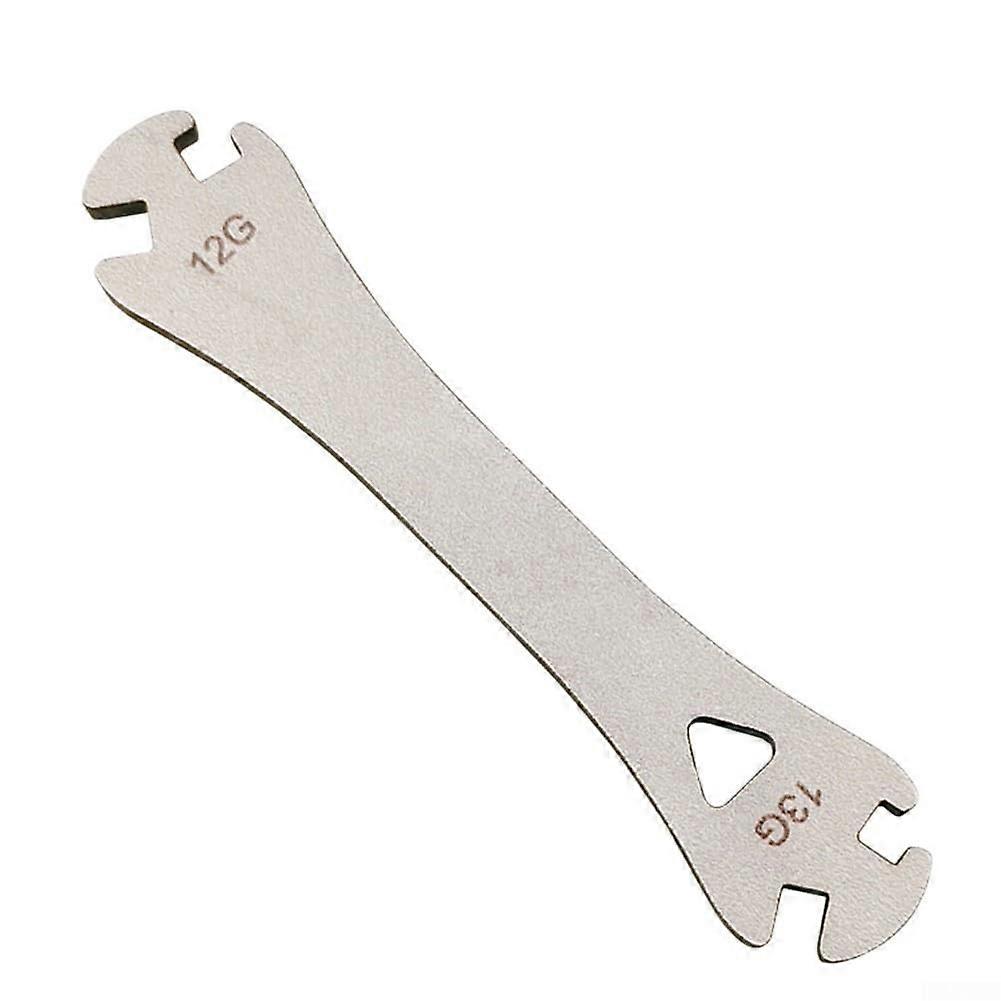 Steel bicycle spoke wrench tool compatible with 12 13 gauge