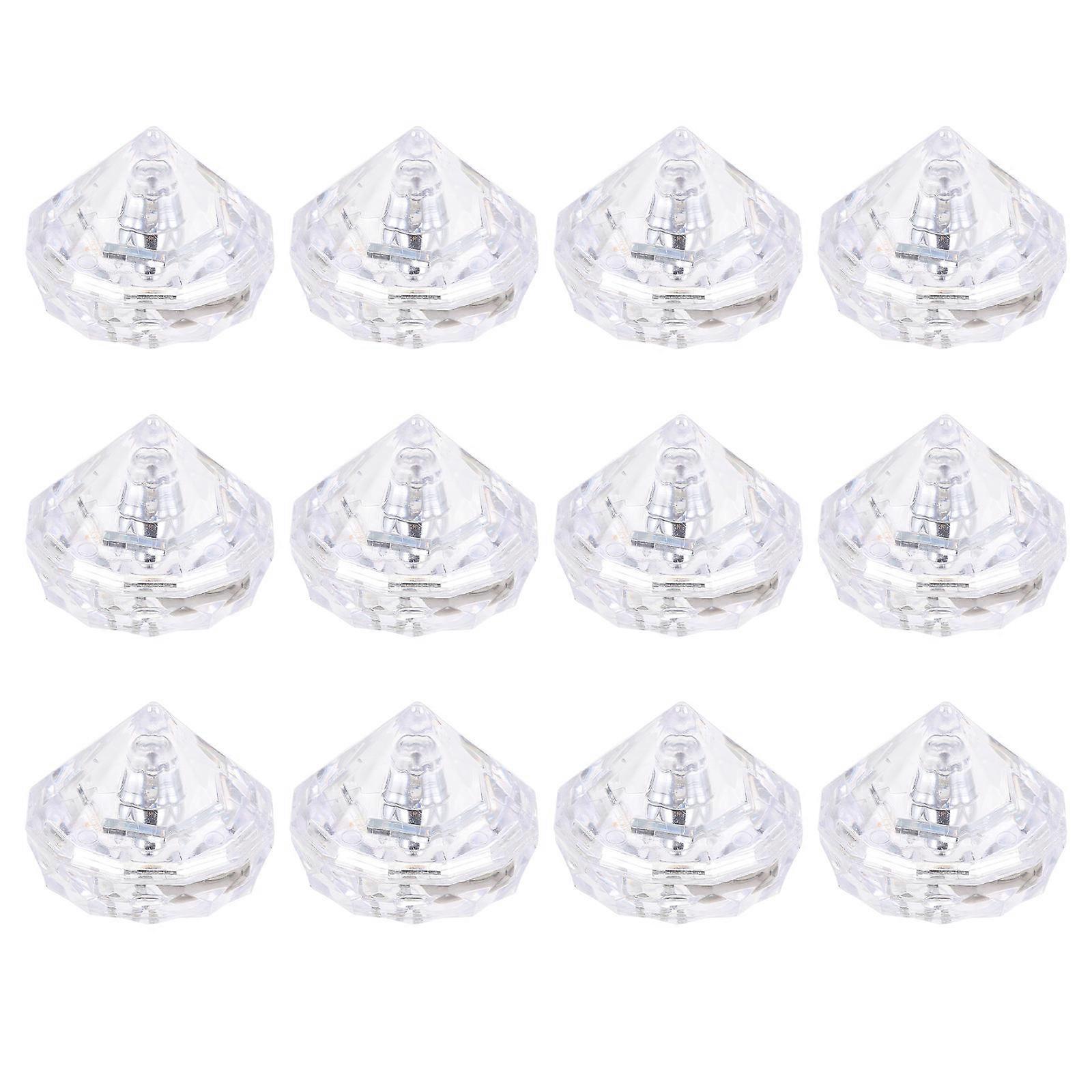 12pcs Colorful LED Ice Cube Lights Decorative Luminous Drink Accessories for Parties, Buffets & Outdoor Events, Easy to Clean, Non Taste Affecting