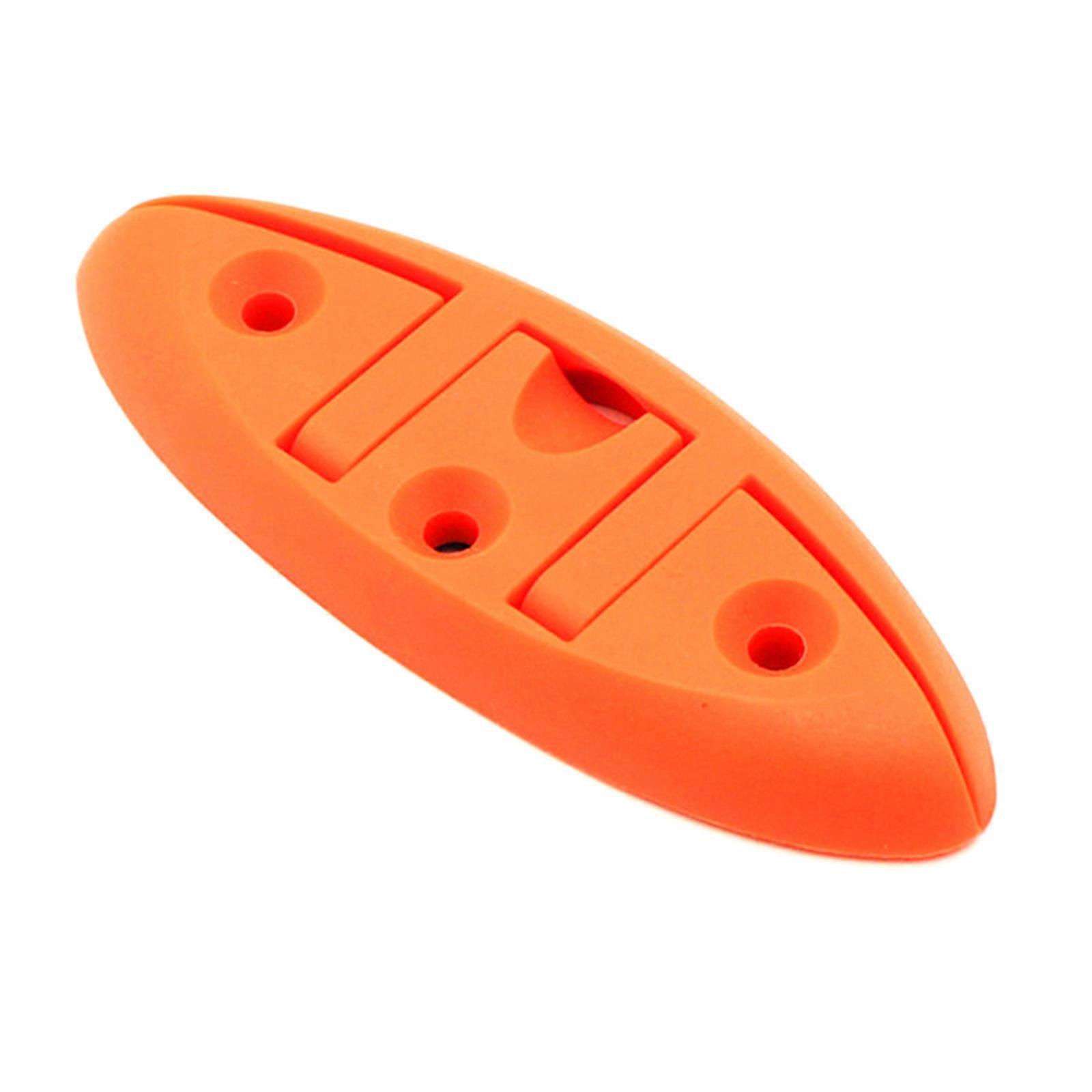 5" Folding Cleat, Flip-up Dock Cleat with 2 Hole Marine Grade Nylon,Corrosion Resistance Line Rope Mooring Cleat  Orange without screw