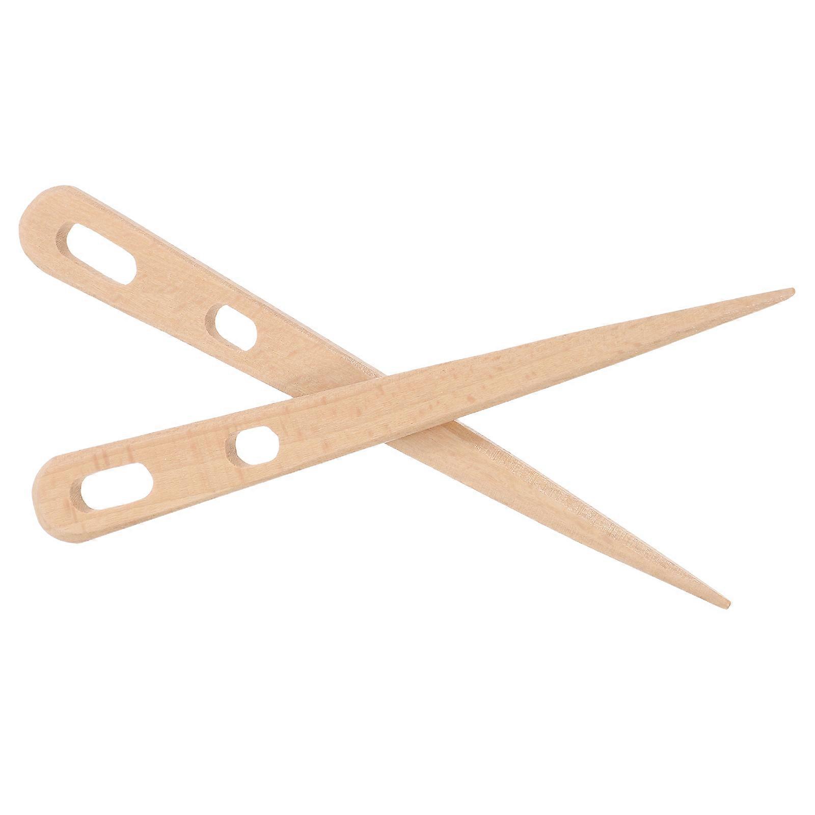 Wooden Tapestry Weaving Needles Set Large Eye Easy Threading Tools for Beginners & Professionals, Handcraft Weaving Accessories