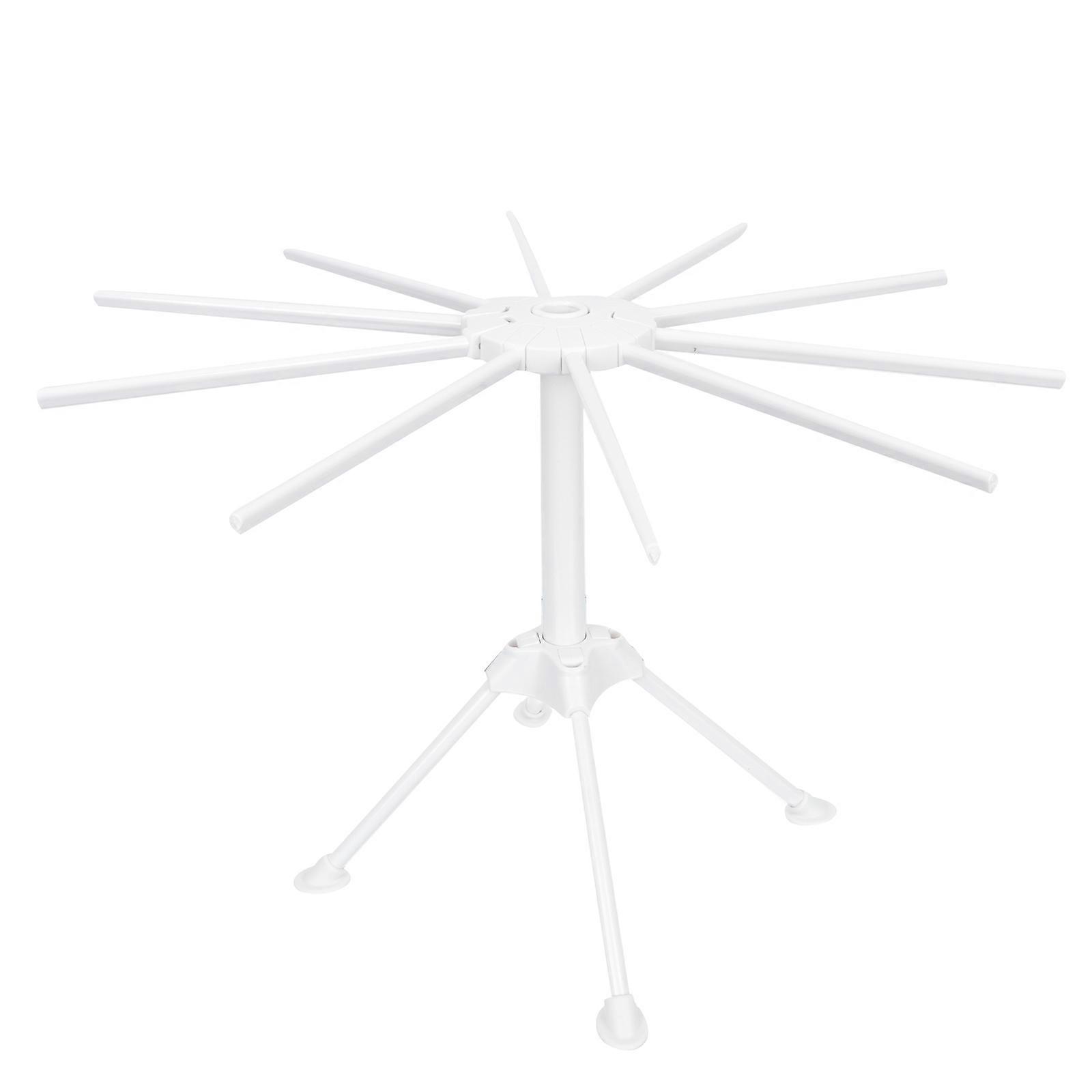 Folding White Noodle Drying Rack for Storage ABS Material Easy Assembly Perfect for Pasta and Spaghetti 70.5 cm