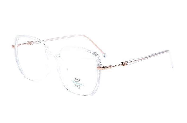 Stylish Square Reading Glasses for Women, Blue Light Blocking Computer Glasses (Clear, 350)