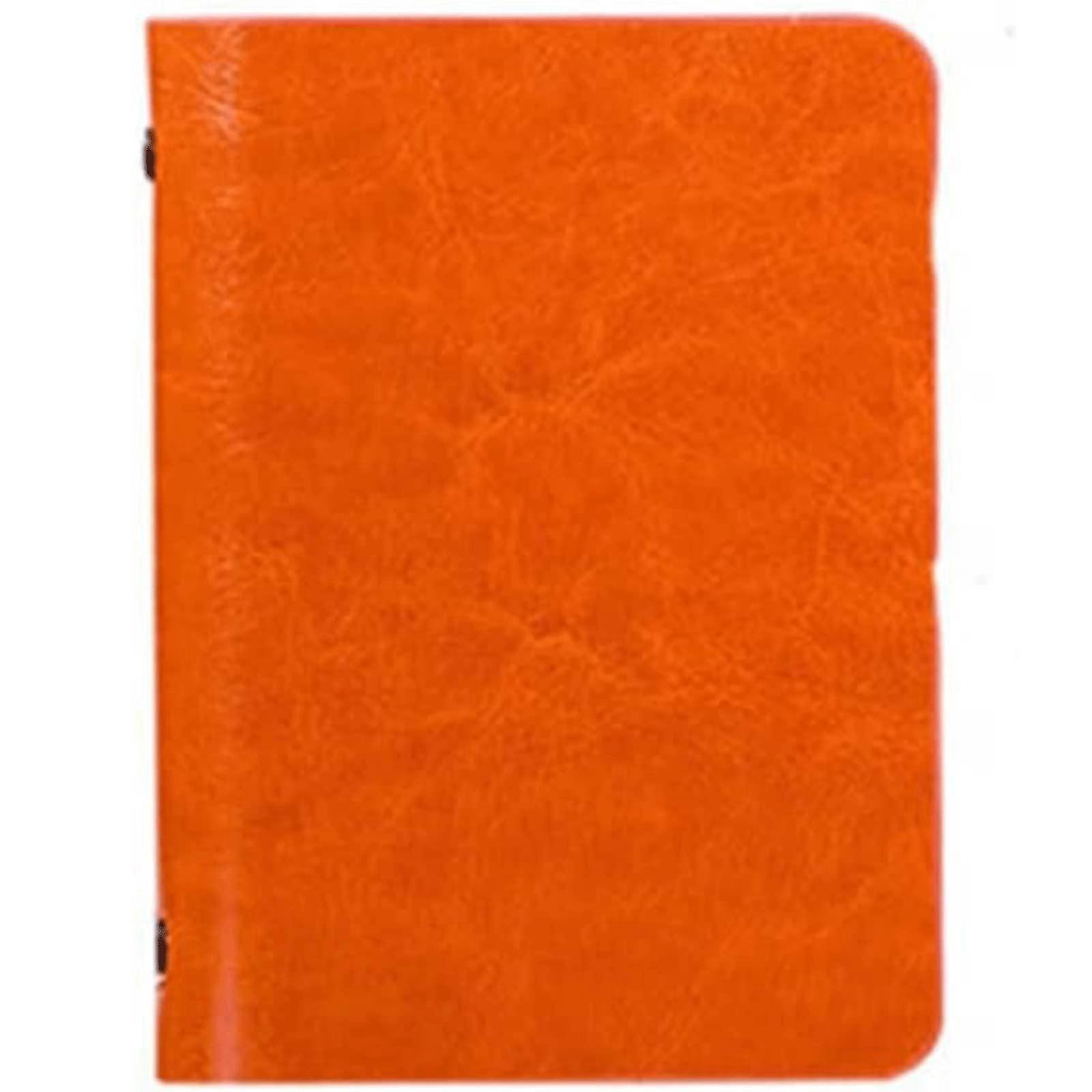 Concise diary, mini pouch, looseleaf notebook, leather cover, portable business journal, blank page, memos, planner, notepad