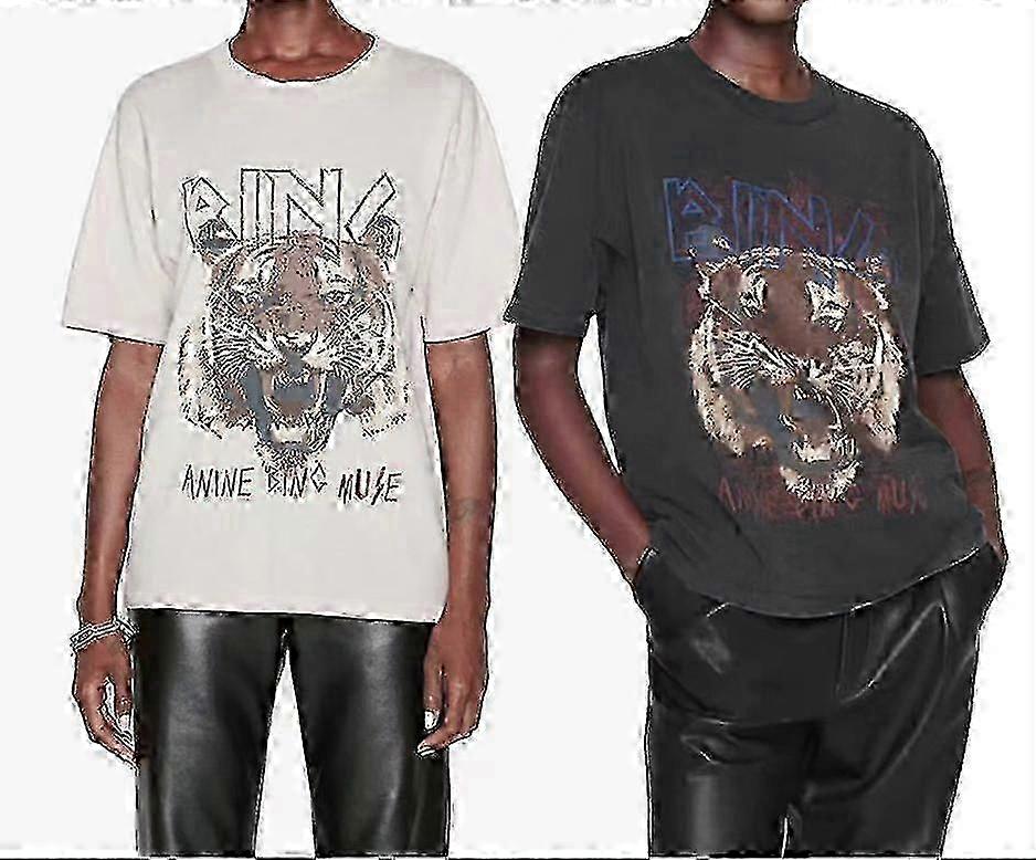 Bing Tiger Head Printed T-skjorte for kvinner