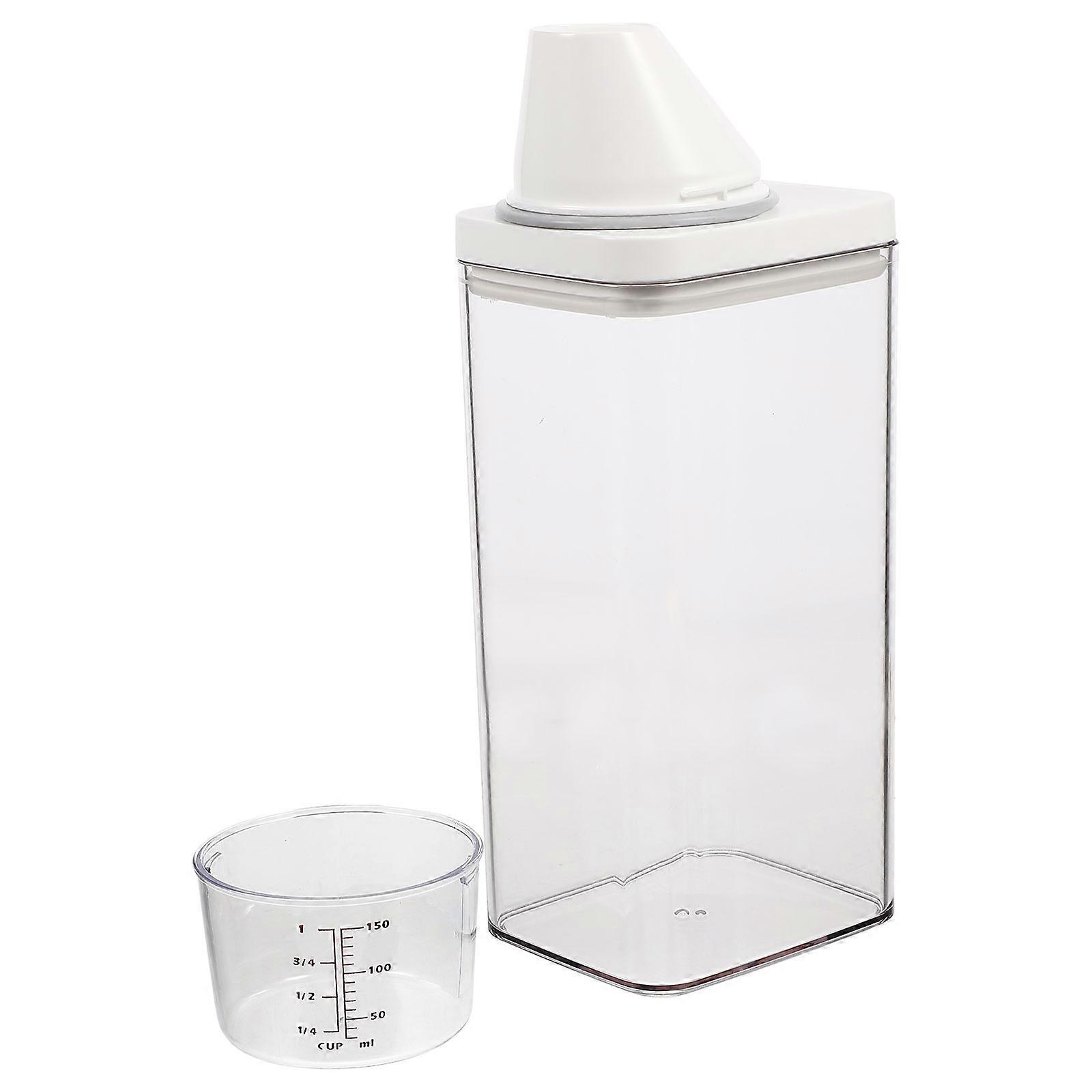 Sealed Food Storage Container Airtight Storage Jar Square Shape Ergonomic Handle 1500ml 1Pcs