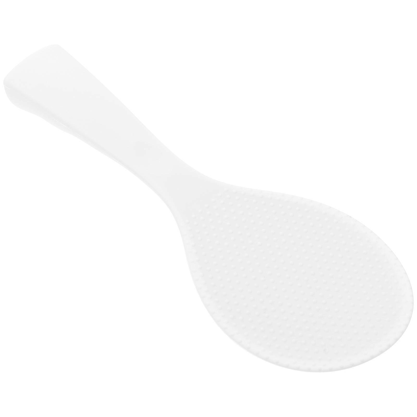 Practical Rice Spoon with Silicone Material for Home Use White and Lightweight 5.9 Inches