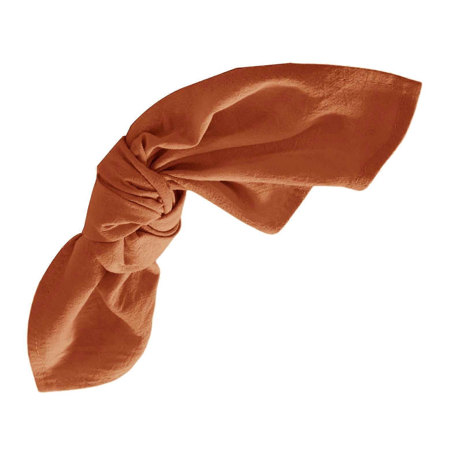 Elegant Square Cotton Cloth Napkins Machine Washable Sustainable Table Accessory for Family Gatherings Rust red