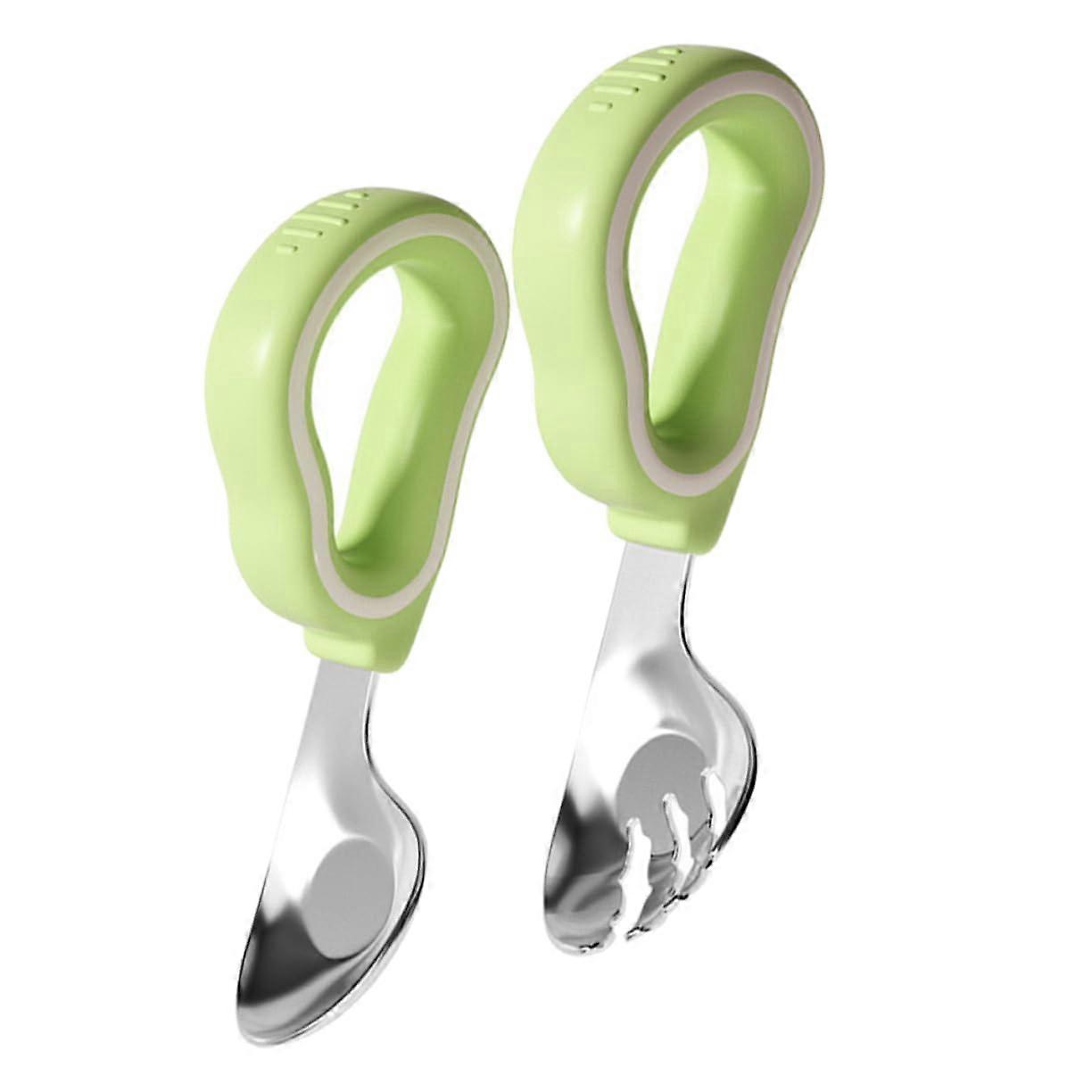 Kids Utensil Set With Silicone Handles, Ergonomic Design, Easy To Clean, Weaning And Learning To Eat