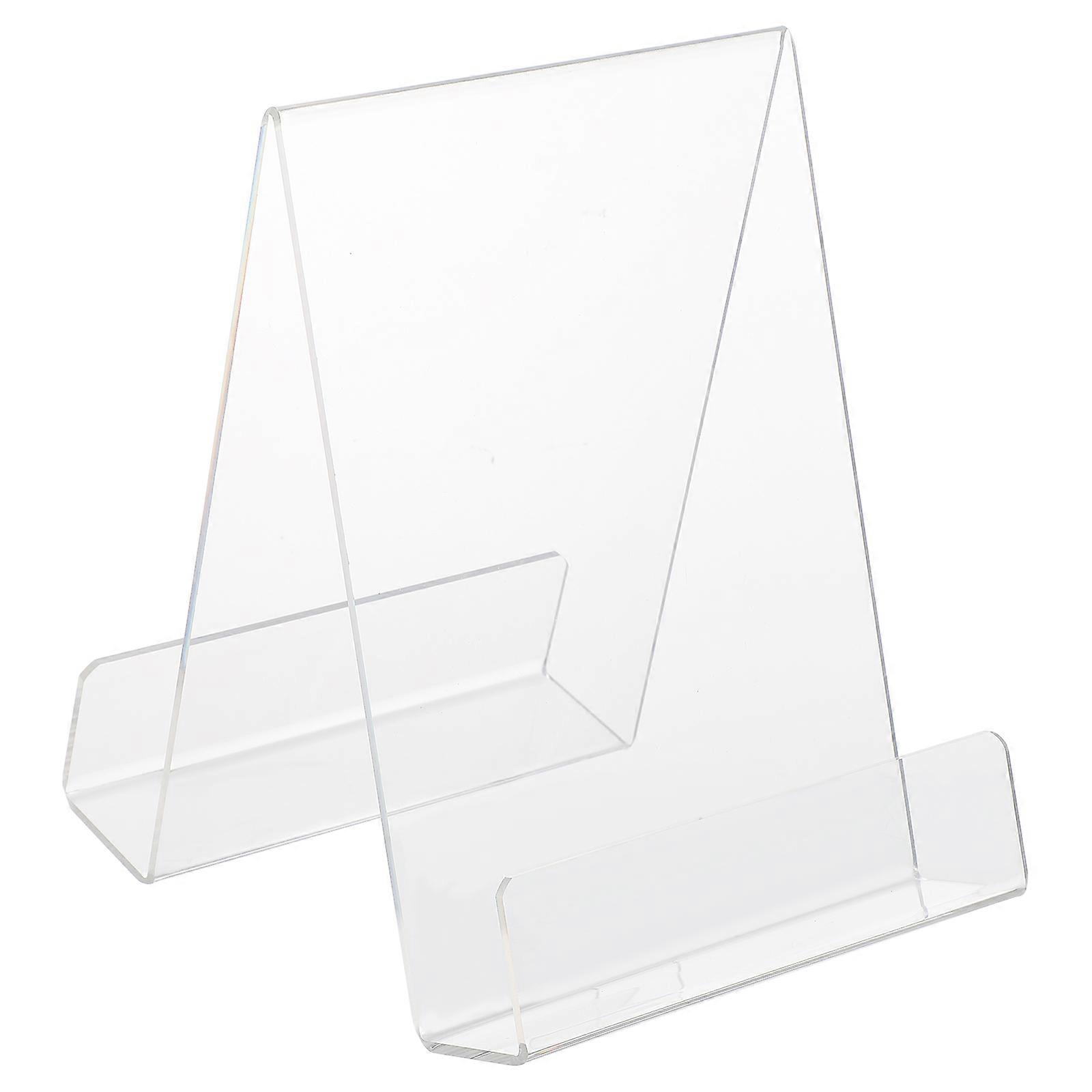 Clear Acrylic Book Rack for Home Use Transparent Desktop Organizer with Simple Design 1pc