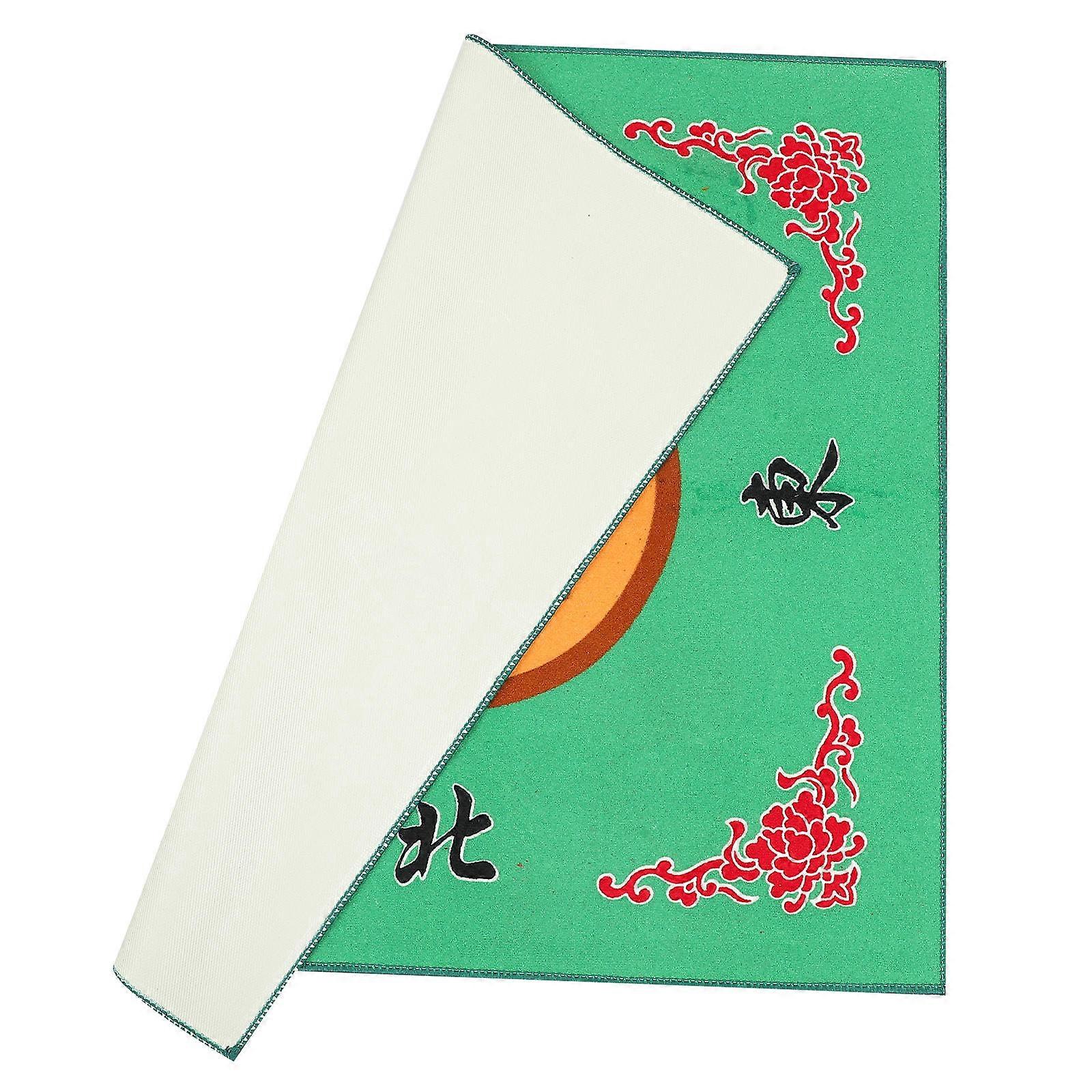 Noise Reduction Non-slip Mahjong Mat 1Pack Square Protective Cover For Use 78x78cm Green