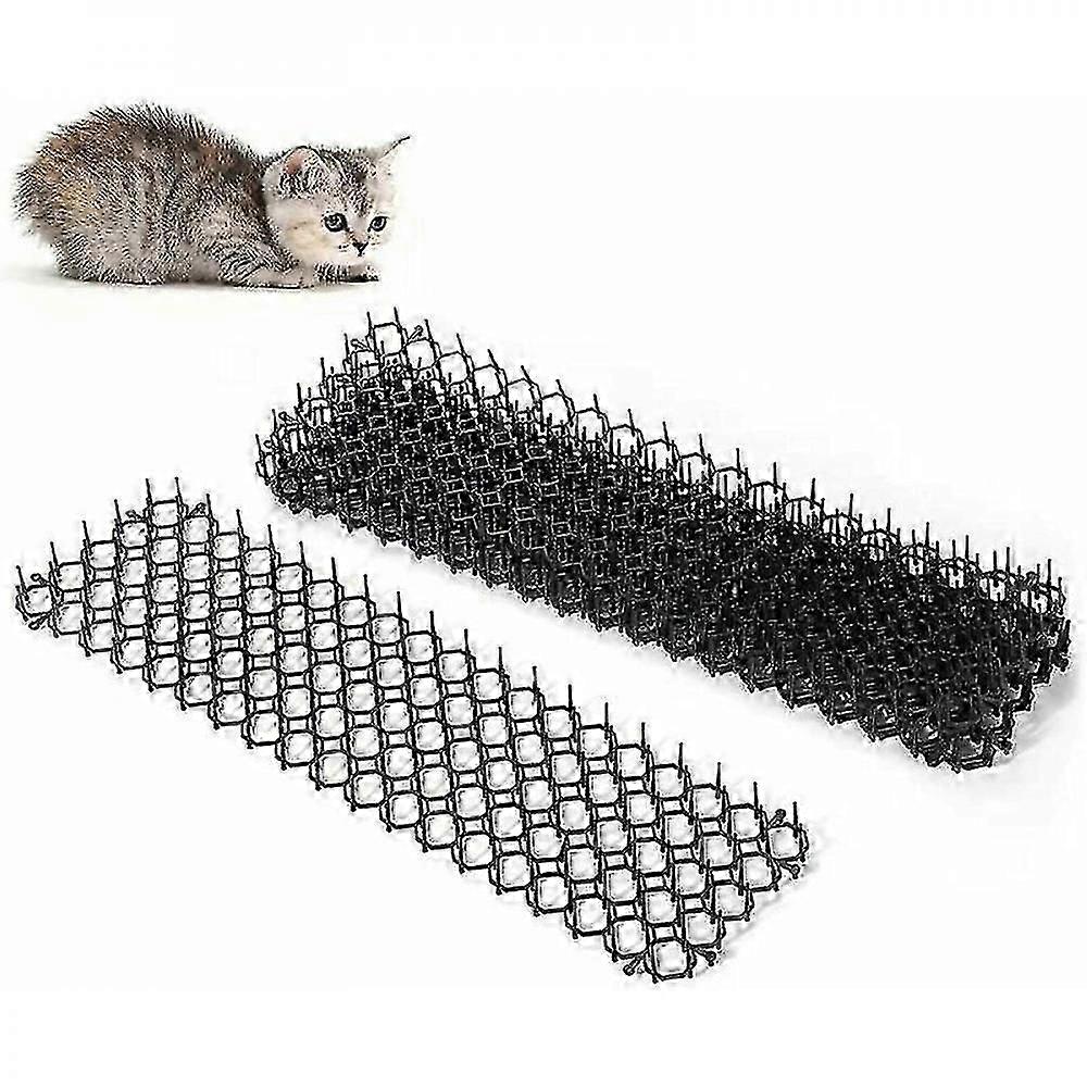 6 Pack Cat Repeller with Spikes, 48.5 x 13.5cm Outdoor Cat Repellent Mat, Cat Spikes, Thorn Mesh Dog Repellent Mat for Garden Fences ODQ