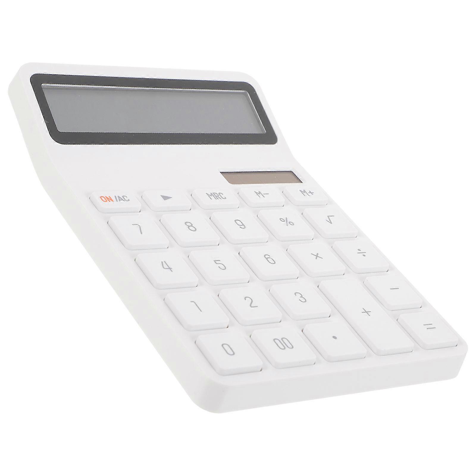 White Solar Power Scientific Calculator for Calculating with ABS Material 6.3 Inches