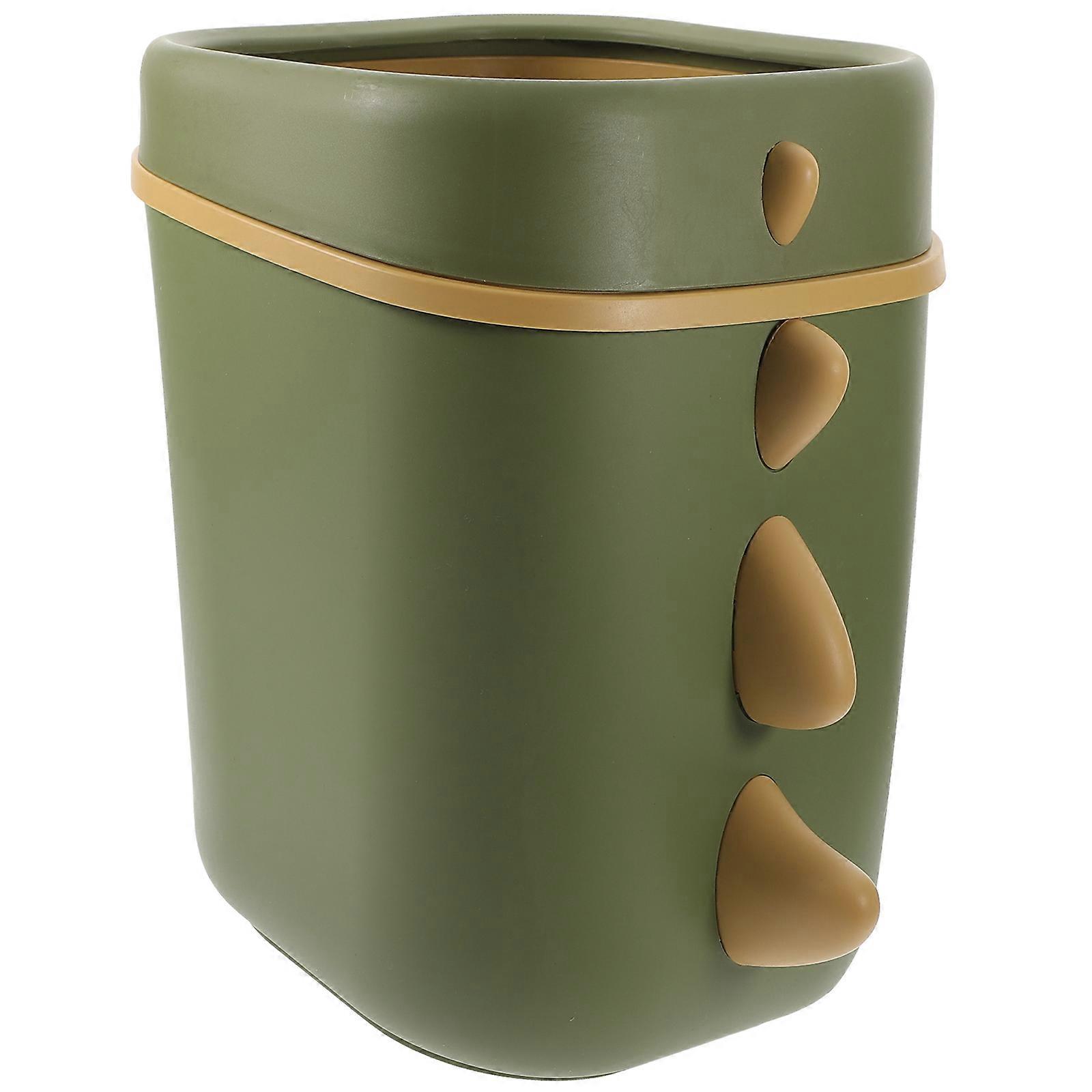 Adorable Dinosaur Design Plastic Trash Can for Daily Use in Green with Large Opening and MultiFunction Size